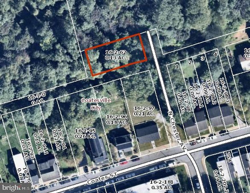 Welcome to N Chester Ave N. Offered for sale is .13 acre. This lot 104' X 50' and is located in Coatesville. Buyer/buyer's agent is responsible for verifying lot size and contacting the township for building and usage related questions.
