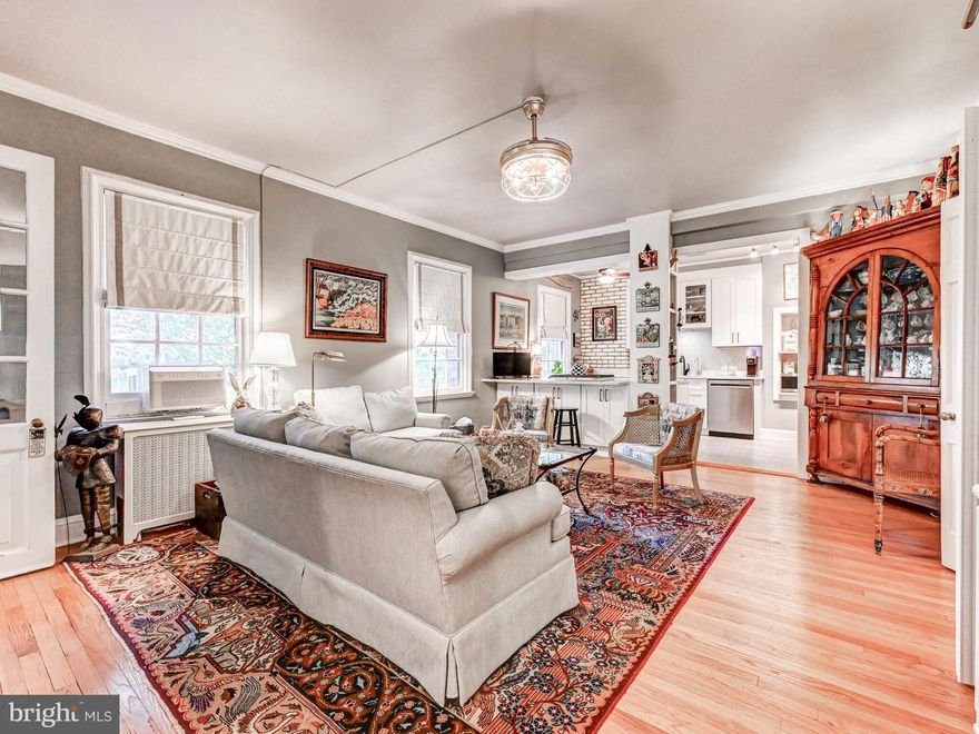 Experience timeless charm blended with modern comfort in this beautifully updated 2-bedroom, 1-bath residence at the historic Roland Park Apartments on Upland Road. This condo offers elegant west-facing views over the fountain and features a fully renovated kitchen and bathroom completed in 2023. The kitchen showcases sleek cabinetry, updated appliances, and thoughtful finishes that complement the building’s old-world character, while the bath offers clean, classic design with modern fixtures. Gleaming hardwood floors flow throughout the spacious living areas and bedrooms, adding warmth and continuity to the home. Set within one of Roland Park’s most distinctive and architecturally rich buildings, this residence combines the grace and craftsmanship of a bygone era with the convenience of modern updates. Enjoy the serenity and light of the westward exposure along with the unbeatable location close to Roland Park’s shops, dining, and tree-lined streets—an exceptional opportunity to own a piece of Baltimore history with modern sophistication.