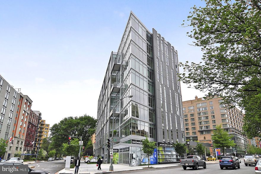 Rarely available 3 BR/3 BA + Den w/ balcony on a high floor in one of DC's premier, luxury buildings. Spacious open floor plan features 9.5 ft ceil., oak flrs, expansive windows, top-of-the-line finishes, Poggenpohl kitch w/ granite counters & Waterworks baths. Building offers a stunning rooftop pool, gym, conf room, 24hr concierge.2 car gar prkg+storage. Fee includes ALL utilities+Cable+Internet.