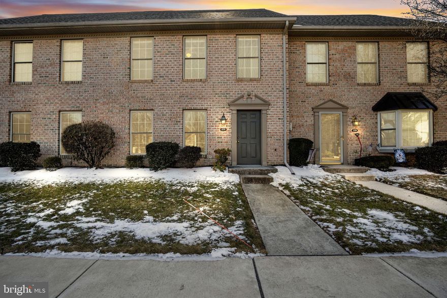 Beautiful  and well maintained townhouse in Melbourne Place, Mechanicsburg Schools with Unique 3 bedrooms and 2 full bathrooms and 1 half bathroom. It has all, including beautiful cherry kitchen cabinets, lots of counter space & a kitchen pantry. Primary bedroom with vaulted cathedral ceiling, walk in closet & private full bath! Bonus: full walk-up attic for storage and an outside storage room. All included appliances are new in 2025. Fresh painted in the living rooms and doors. Back patio with privacy fence. Great and very convent location close to highways and many shopping. 2 reserved parking spaces. Lawn care free and exterior maintenance free because HOA fees include lawn care, snow removal & exterior maintenance. Call your agents and come to see it!