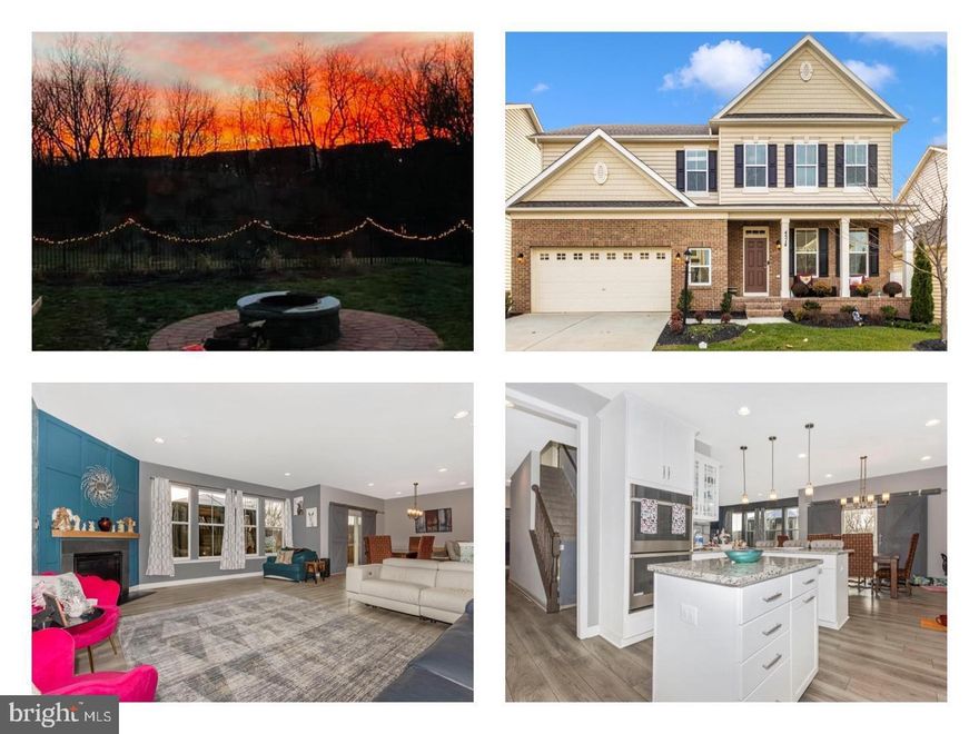 WOW! 6 Bedrooms ,4 upstairs and 1 on main level with 1 basement level w/large window & closet.  5 Full Bathrooms ,1 main level, 3 upstairs, 1 basement level. Bump-outs with approx. 5,000 square feet total.  Front Porch and an enormous deck paver Patio with a fire pit in the back. Black wrought iron fence in backyard. Best lot in Landsdale backing to woods and pond with walk-out basement. Landscaping with a newly sodded backyard.  Drainage system moving water beyond the yard.  Fireplace with custom surround and mantle LVP on the main level and lower-level bedroom. Updated appliances, 6 burner gas cooktop, Wi-Fi oven, Keurig refrigerator. Professional, fresh paint throughout the Office/Flex Room main level. Surround sound speakers and system in the basement.  Full size windows everywhere including a sunny basement. There is a 2-car garage with above vehicle custom, built-in shelving.   ** Winter shoveling and treating prepaid for the season** All of this and in a community that has an active social committee offering food truck nights, movie nights, Spring and Fall events, trivia nights, live music, and just lots of fun for all who want to partake in it! There is a wonderful club house that can be rented out, a beautiful swimming pool, tennis courts, volleyball courts, amphitheater, playgrounds, zip line, sports fields...and so much more! Also close to the Montgomery County line, everything Urbana/New Market/Mount Airy all have to offer and just minutes to 270/355/70. Look no further; you are home! 🥰