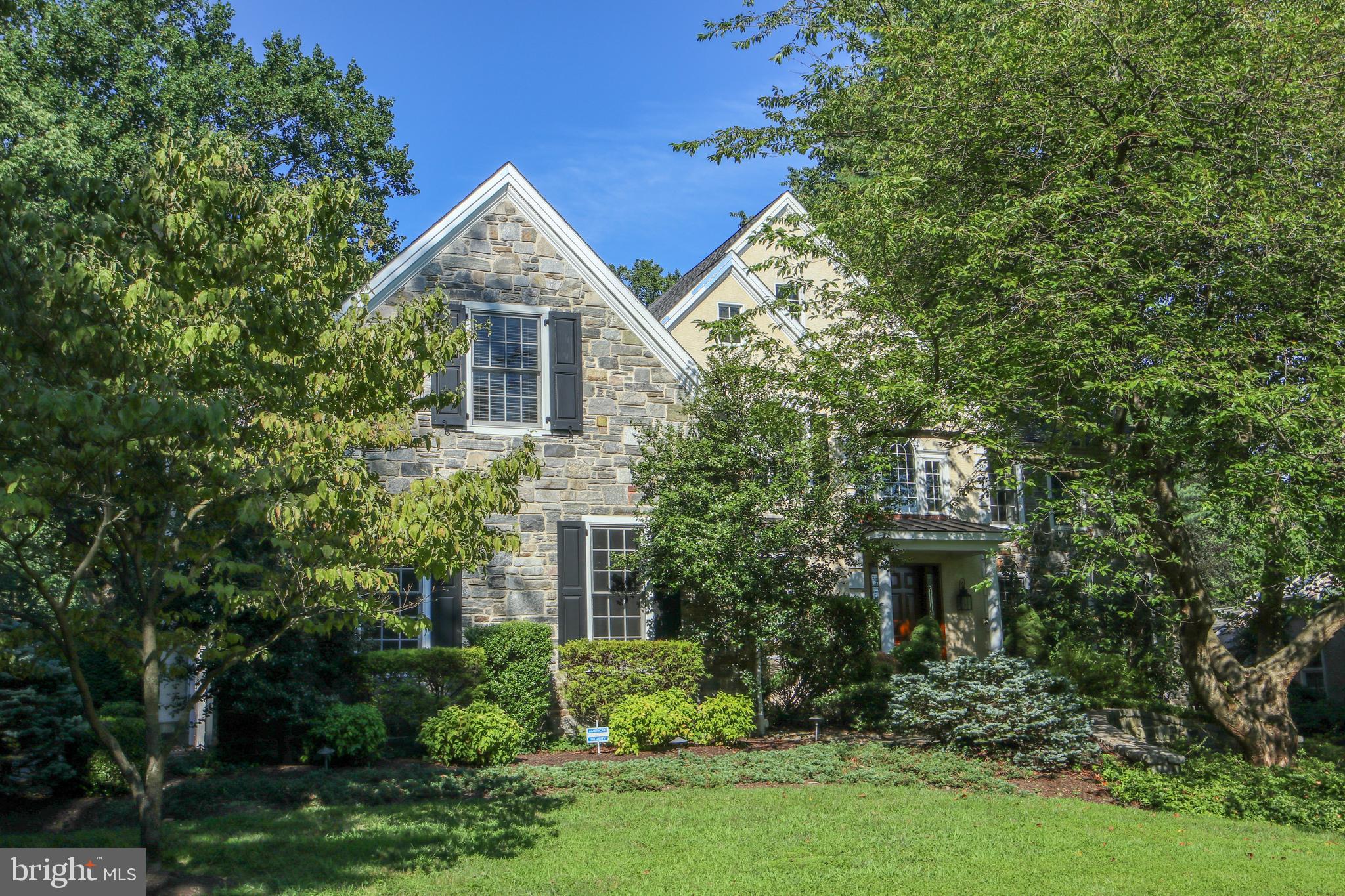 This beautiful 5 bedroom 4.3 bath home has been meticulously maintained and sits on a quiet cul-de-sac in sought after Gladwyne. You will be greeted by a two story foyer with curved staircase. The first floor flows seamlessly with hardwood floors throughout. An open concept kitchen and family room will be where you will gather with friends and family. The spacious eat-in kitchen offers stainless steel appliances, 48" range, Sub Zero refrigerator, granite counter, large center island, two ovens, warming drawer and access to the back patio. The family room offers vaulted ceilings, lots of windows allowing for plenty of natural light and wood burning fireplace. Formal living room, dining room, butler's pantry, private office and mudroom complete the first floor. On the upper level you will find a Master Suite fit for a King and Queen. The en-suite consists of soaking tub, seamless glass shower, separate vanities and access to the unbelievable walk in closet with built-ins and center island. This floor has 4 additional good size bedrooms, two with private baths and two that share a hall bath. Laundry is conveniently located here as well. The amazing finished, walk-out basement provides additional living space and game area with pool table and ping pong table,surround sound, bar, fireplace, in home theater with seating, wine cellar, gym, powder bath and storage. Back up generator, multi zone IT network and televisions throughout! Easy access to 76, 476, PA Turnpike, Center City and the Philadelphia International Airport and within award winning Lower Merion School District! Don't miss your opportunity to live in this gorgeous Gladwyne home!