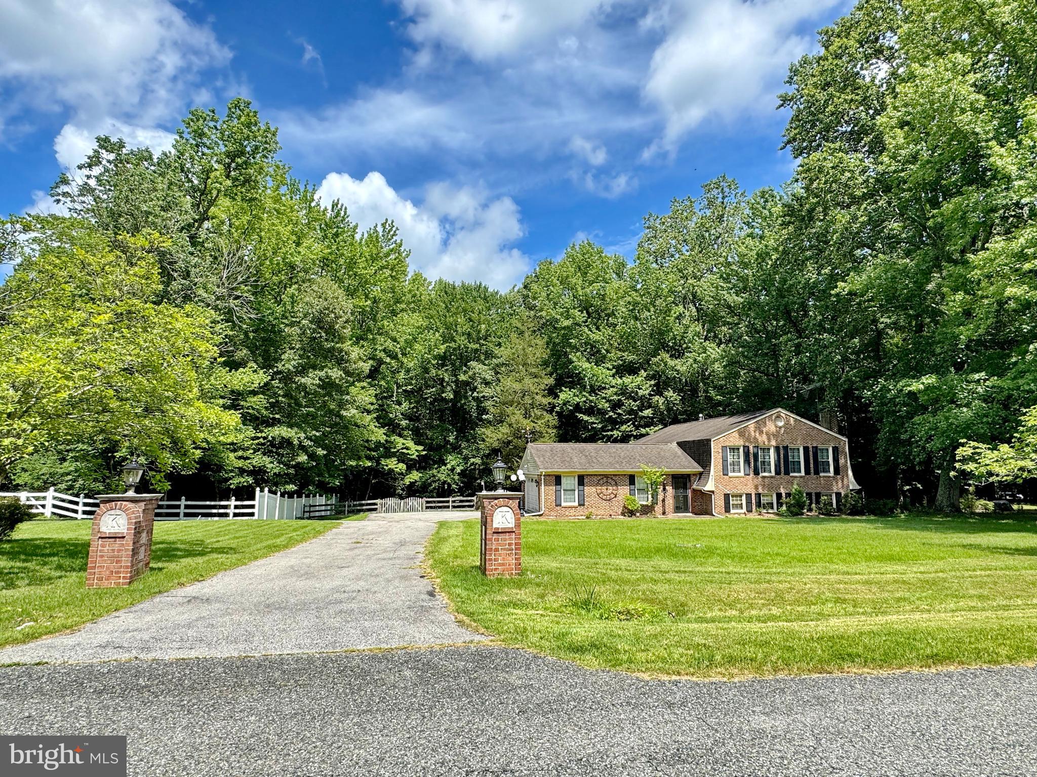 Estate Sale AS-IS.. This property is located in the sought after Mt.Carmel Estates.. minutes from 301 ( Crain hwy) and close to the College of Southern Maryland. Truly a diamond in the rough. Unique double entry way, with large sunroom off the entry level. Upstairs is a formal living room, formal dinning room , and kitchen with breakfast bar and bay window. 3 bedrooms finish off this level with primary( and full bath) and hall full bath. The lower level offers a family room with propane fireplace, plus full bath, bedroom, office and laundry room with laundry shoot from primary bedroom..all this located on almost 2.5 acres