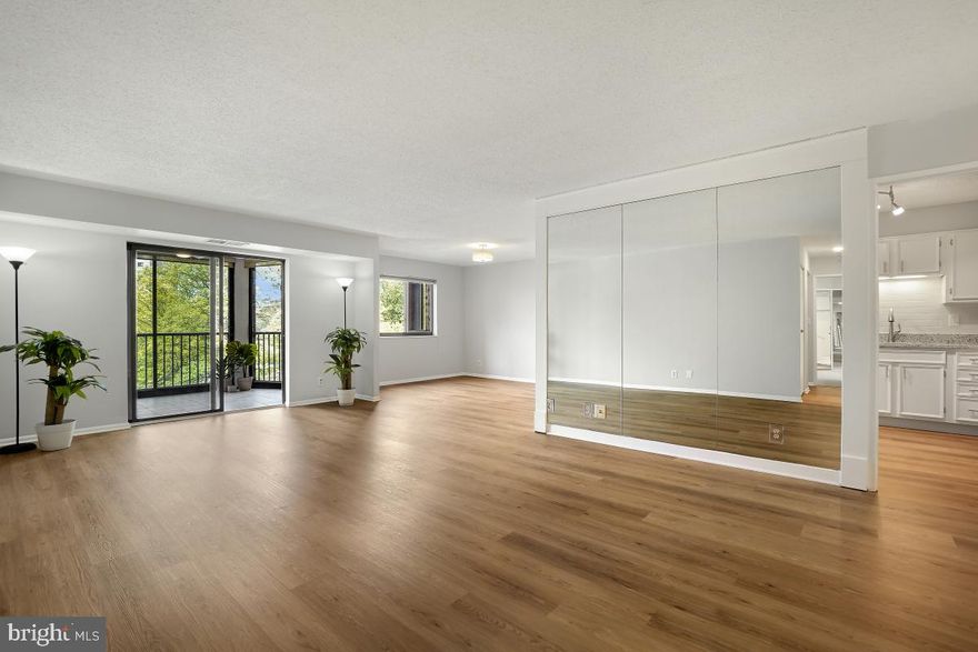 ***** SOLD/CLOSED/SETTLED. ***** Welcome Home to 5904 Mount Eagle Drive, Unit #605 at Montebello, -- the area's premier "award-winning" luxury condominium!  ***** Premium Montebello location just steps to Montebello's New Community Center! ***** •2-BEDROOMS/2-FULL BATHS MONTEBELLO HOME: One of the most desired and sought-after floor plans noted for its especially generous room sizes and large walk-in closets. MOVE-IN-READY w/numerous upgrades and improvements. Including beautifully renovated kitchen and updated baths, brand-new upgraded flooring, upgraded HVAC system, freshly painted and more! •ENTRY FOYER: Bright and spacious w/large walk-in coat and storage closet. •SUN/FLORIDA ROOM: This additional living space opens directly from living room. Overlooks Montebello's "Picnic Hill" w/premium sun exposure. Ideal for pets and plants. Features custom window shades and ceiling fan.  •LIVING ROOM AND DINING ROOM: The living room offers plenty of wall space for optimal placement of sofa and entertainment center. The formal dining room can easily accommodate table/seating for six to eight, plus buffet and china cabinet. •KITCHEN: Beautifully renovated. Features upgraded granite countertops accented by classic subway tiled backsplash, deep/wide undermounted stainless-steel sink, brand-new stainless-steel appliances, and upgraded lighting. Very practical/functional layout w/plenty of workspace, -- PLUS bonus breakfast bar w/extra wall of cabinets! •PRIMARY/MBR AND FULL BATH: Spacious primary/MBR w/room for king-size bed, furniture, and sitting area. Plus, features mirrored dressing area, vanity w/granite countertops and upgraded lighting and super-size dual-entry walk-in closet, plus linen closet. Primary/master bath beautifully renovated w/ceramic tiled floors, walk-in shower w/floor-to-ceiling tiled walls and upgraded plumbing fixtures. •BEDROOM #2 AND FULL BATH #2: This bedroom is also extra spacious w/two closets. The hall bathroom features upgraded flooring, vanity/sink w/granite countertops, upgraded faucet fixtures and lighting, and large soaking tub/shower. •LAUNDRY:  Brand-new washer/dryer in unit. Plus, the building offers extra-large commercial washer/dryer for over-sized items. •HVAC AND UTILITIES: Brand-new upgraded Trane HVAC system in 2021, w/semi-annual inspection included in condo fee. Hot and cold water included in condo fee. Electric billed separate w/DominionEnergy.com, and Verizon FIOS and Cox Cable both available for internet, TV, and landline telephone. •GARAGE PARKING CONVEYS: A $30,000 to $35,000 Added Value! (Not all homes at Montebello offer garage parking.) Building 5904, Level B2, Parking Space #64. Plus, additional unassigned parking in parking lot, and electric vehicle (EV) charging stations! •EXTRA-STORAGE: Building 5904, Level B1, Room 19, size 8 X 4. •METRO: Free shuttle included in condo fee or just a 5-minute walk to Metro!