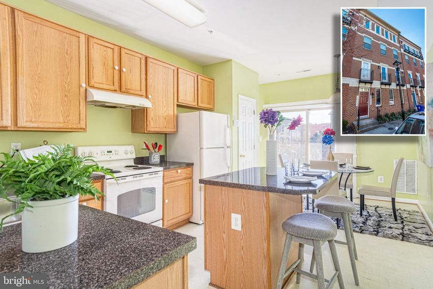 METICULOUSLY MAINTAINED 2 LEVEL CONDO IN PRIME LOCATION WITH 2 CAR PARKING!  Over 1,300 sq. ft. of living space featuring an inviting living room with balcony access, crown molding, and chair rail, spacious eat-in island kitchen with ample cabinet space and a pantry, a Primary bedroom suite with a walk-in closet and full bath with a large soaking tub, entry level bedroom with an additional full bath and laundry area, and 1 car garage parking with space for an additional car outside of the garage.  Location can't be beat - steps from Little Italy, Harbor East, Downtown Baltimore, and Johns Hopkins!