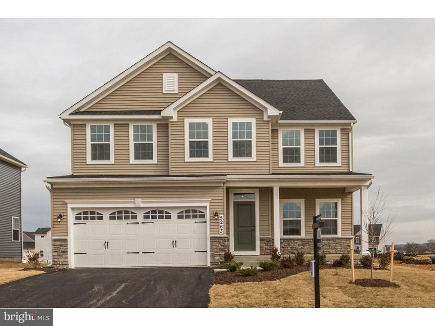 Woodfield offers spacious new singlefamily homes near shopping, dining and recreation, in the Boyertown Area School District in Gilbertsville, PA! You asked; we listened.  You said you wanted a home that was open, but still functional; beautiful, but practical.  You said you wanted the spaces to fit the way you live, even if the way you live changes.  So we designed the Hudson. Make the first floor what you want it to be, with an open flex space that can become a library; a study is also located on the main level, or convert it to a first floor bedroom with a bath. The huge gourmet kitchen features a large island and dinette space, as well as granite or quartz countertops, stainless steel appliances, and hardwood floors. Great for entertaining, the kitchen opens into a generously sized living room, with a gas fireplace, and features an optional deck. The second floor has an owner's suite that's like a personal spa with a flexible bath and his and her walk-in closets. Also choose the 4 bedroom layout, an extra bath, a loft, or a bonus room - whatever you need, the Hudson can do it. The finished basement is included, and can be finished to have another bedroom, bath and wet bar. The Hudson comes in a variety of beautiful facades, all featuring a covered entry. Photos represent a decorated model home.