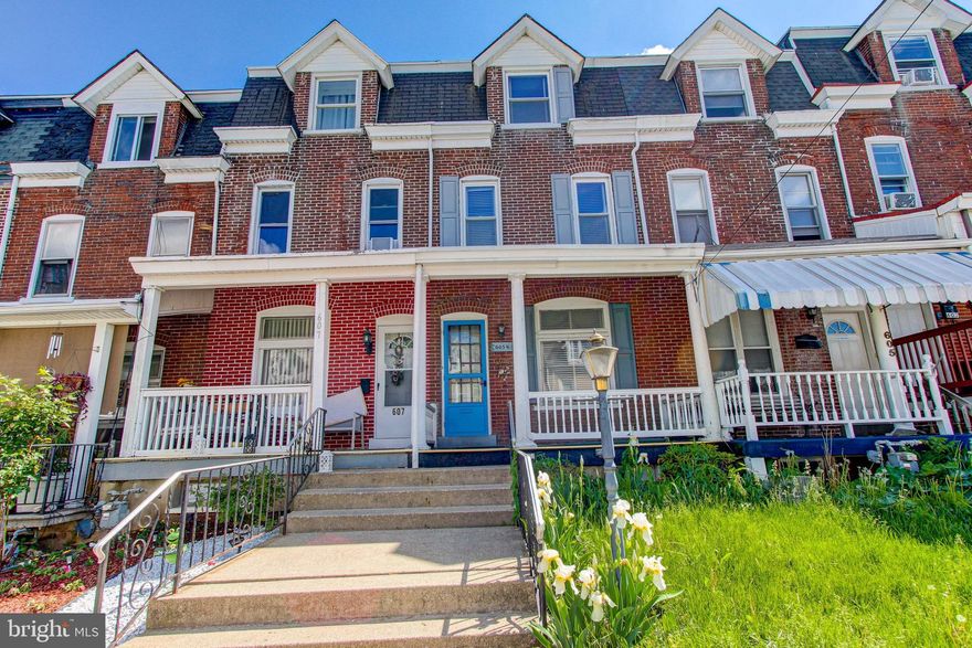 City inspection has been completed, and a clear Certificate of Occupancy has been issued! Welcome to this spacious and well-maintained 3-story brick Row home, featuring 5 bedrooms (2 are walk-through bedrooms) and 1.5 baths. Step inside from the front porch into a large living room, followed by a formal dining room and a nice eat-in kitchen. The mud room and half bath lead out to a covered patio and a fenced backyard, perfect for gardening, or just relaxing. Upstairs, you’ll find a full bath and spacious bedrooms. The full basement with an outside entrance includes a laundry area and workshop, offering great space for storage. While the home has a dated interior, it has been well cared for and is in good condition. Improvements include Central Air and Replacement windows. Located close to the hospital, with easy access to shopping, and public transportation. Don’t miss your opportunity to own 605 1/2 N 16th St, a solid home in a great location!