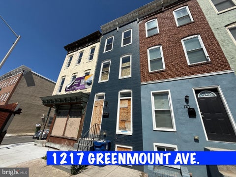 Townhouse For Sale - 1217 Greenmount Avenue<br/> BALTIMORE, MD 21202