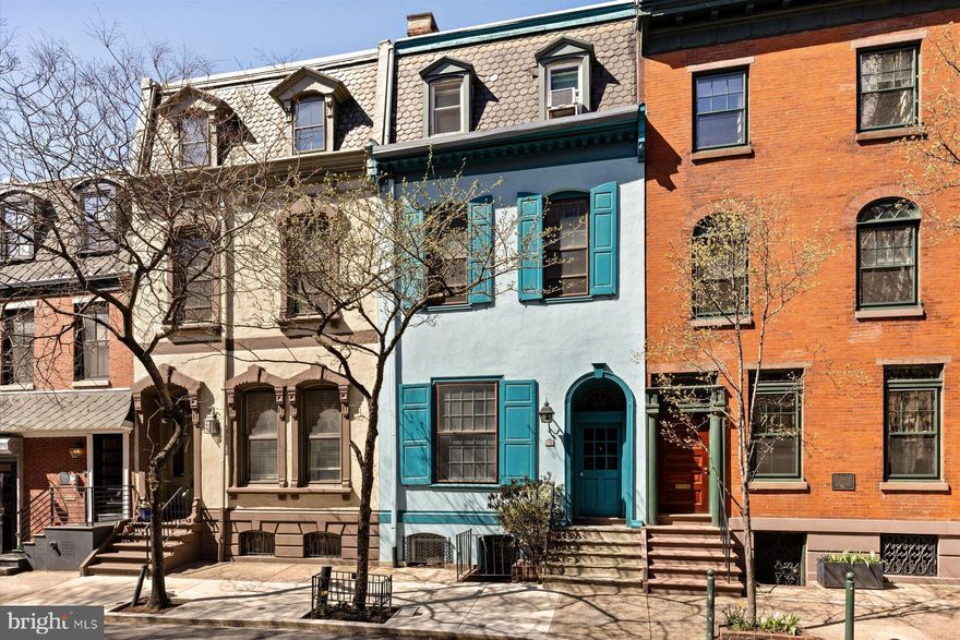 Amazing and unique brownstone in the heart of the Rittenhouse Square neighborhood featuring 4-units with an amazing 3 level owners' unit and tons of original detail. Strong rental income and well maintained.
The owner's unit is a 3 bed, 4 full bath apartment that encompasses the entire walkout basement, first floor and 2nd floor front of the building. Multiple entrances gain you entry to this spacious 2500++ sf apartment with high ceilings, stunning hardwood floors, wood paneled dining room with herring bone wood floors,  5 fireplaces, oversized lower-level kitchen with outside access, family room with a FP and garden access, 2 upper-level bedrooms (both with fireplaces) and a main level primary bedroom suite with a fireplace and full bath with laundry....and, an elevator to the family room. This unit features a central HVAC system and tons of storage.
The 3 additional units have all been updated.  There are (2) studios and a 2 bed, 2 bath unit
Unit 2R is a bilevel with a sleeping loft, full bath and a spacious deck facing west.  AC and hot water heat.
Unit 3F is a studio with kitchen and a full bath and access to a common laundry room. Window AC and Hot water heat.
Unit 3R is a 2 BED 2 BATH, bilevel apartment with large kitchen, laundry, and a spacious living area with a fireplace and access to a large deck facing west. Central forced air heat system with window AC.
This is the perfect location and only 2 blocks to Rittenhouse Sq and loads of shopping and dining choices.