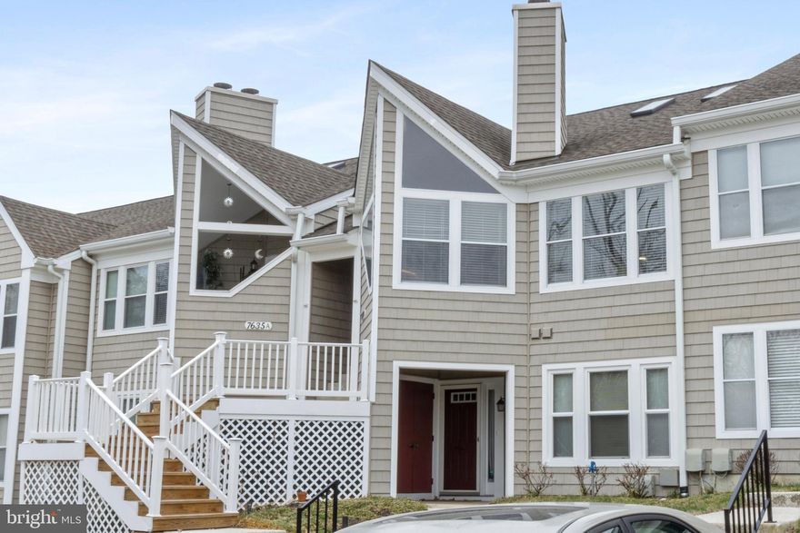 Stunning 2 level Condo w/soaring vaulted & cathedral celling. Bright and open floor plan w/ skylights, sunroom w/ bright windows.  The standout feature is the loft area, ideal for an additional lounge, home office or creative space. Fresh paint and well-maintained finishes give this home a move in ready appeal.                            
2022 electric stove, 2023 dishwasher, led fixtures for hallway and 2f loft 
New smart thermostat 2024 microwave, all led light fixture for both bathrooms and 2025 refrigerator                  
Situated in a highly desirable location, this condo is minutes from shopping, dining, and recreation with easy access to major highways, like Rt 100, I-95 and BW Parkway for a smooth commute