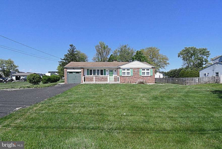 Welcome to 3131 Cowpath Rd!!  This 3-bedroom 2 full bath ranch home is set on a beautiful half-acre lot in Hatfield Township.  It features; an eat-in kitchen with hardwood flooring, wall oven, electric cooking and wainscoting, large family room with wood burning fireplace offering a floor-to-ceiling brick surround and hardwood flooring, dining room with crown molding, light and bright living room with bow window, laundry/mudroom with utility sink and access to both the office as well as the side yard.  Moreover, the main bedroom offers access to the full main bath with stall shower and tile flooring.  There are also 2 additional bedrooms and a full hall bath. Additional features of this home include a partial basement with ample storage and a 1-car garage.  Don’t miss this opportunity.  Home is easy to show and ready to go!!