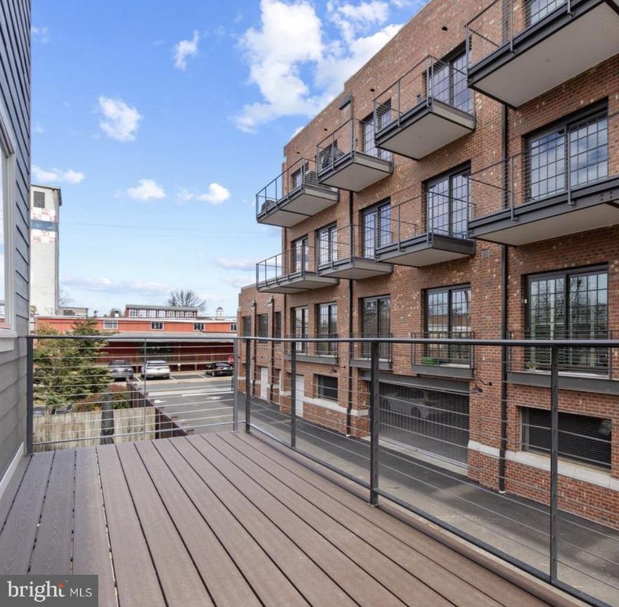 One year New townhome in downtown Fredericksburg! Beautiful open floor plan. gas fireplace, Pella windows, main level 9 ft. ceilings and plantation shutters, tiled backsplash and statement wall in kitchen.  3 bedrooms. 2.5 bathrooms. Luxury vinyl plank flooring throughout. Stainless steel GE Profile appliances in kitchen with quartz countertops. Ceramic tile in bathrooms. Luxurious full tile shower in owners suite. Composite deck off dining area. 2 car garage at ground level. Roughed in for first floor bathroom.  Hardi-plank siding, 30 year roof, poured concrete ground level walls. 1 block from VRE. Walkable to downtown shops and restaurants.