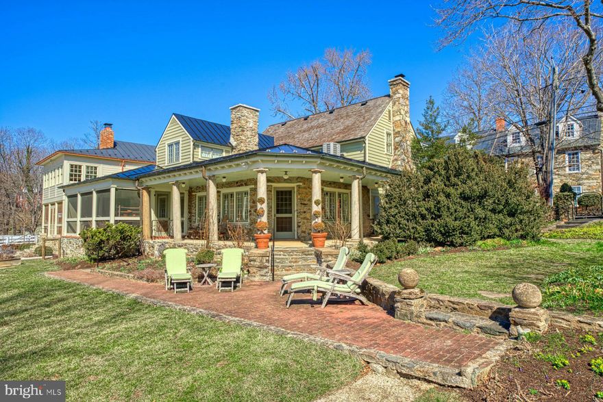 The Griffith Gover House dates back to the late 1700s. Backing to the preserved 144 acres of Phillips Farm enjoy never changing views of wildflower fields and the Mill Chase.  Totaling over .67 acres of formal gardens and hardscape that give way to whimsy with the early 1900s dance pavilion and masonry megaphone used during its years as a boarding house. This property brings the outside in with formal living spaces opening to porches, amazing views of the gardens and incredible light in every season. In 2000, the house underwent a meticulous multi-million-dollar renovation, restoring the infrastructure from the ground up with master craftsmen incorporating historical accuracy with modern purpose.  This once-in-a-lifetime home is complete with an exquisite English Hartley Botanic greenhouse, stone guest cottage and ample off-street parking, a rare feature in the village.