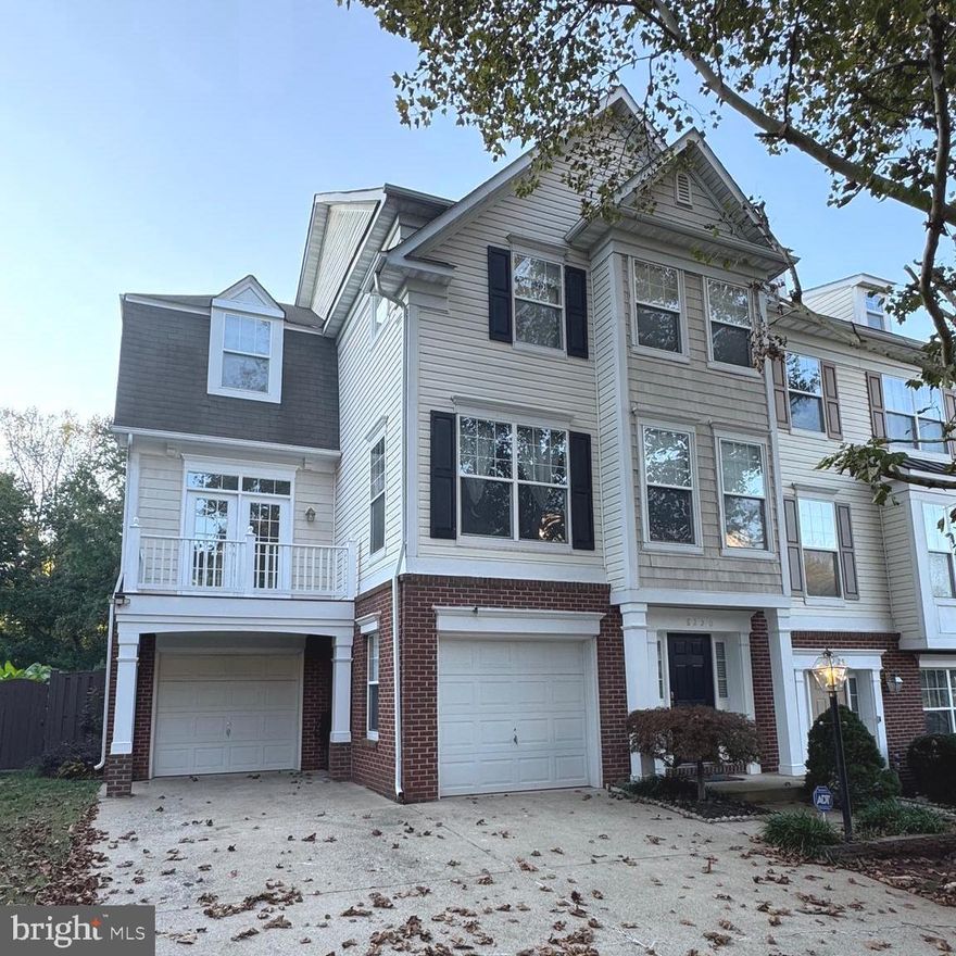 Come & Check Out This Spacious End Unit Townhome Featuring 3 Bedroom 2 Full & 1 Half Bath. Very Private, Warm w/Lots of Sunlight Throughout. Ready Move-In Condition. Freshly Painted w/New Flooring on 1st & 2nd Level. Entryway Features a Dramatic Two-Story Foyer to Recreation Room to Patio & Fully Fence Private Backyard. Main Floor w/Open Floor-plan. Combination Kitchen & Living Room & Combination Dining & Living Room. Very Spacious w/Private Area for Morning Coffee & Walkout to Small Decking Area.  Gourmet Kitchen w/Lots of Space to Cook Your Best Recipes & Enjoy the Big Rear Deck Walkout from Both Kitchen and Living Room Slide Door. Third Floor w/ Big Master Bedroom w/ Sitting Area, Fireplace, Master Bath, Walk-in Closet & 2 Bedroom Share Hallway Bath. Great Location Home near Super Market, Restaurant & More.  Easy Access to Route 28, PW Parkway & Etc....