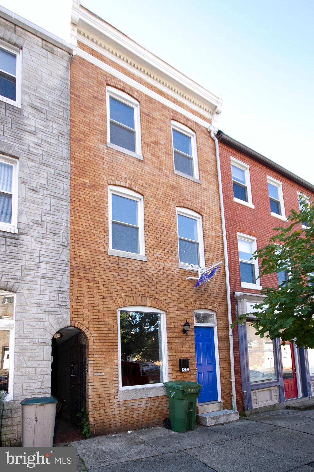 Completely Rehabbed in 2012 and update 2018. Open floor plan and roof top deck with a water view. Extra storage with back yard space, make this property a dream home. Three large bedrooms with top grade carpet, and a full bath in each level. Half bath on the main floor. Gleaming hardwood floors, exposed brick (whitewash), top of the line vanities, gourmet kitchen with granite countertops and stainless appliances(brand new). Free Parking all around and just a block away from Patterson Park and Boston Street corridor.