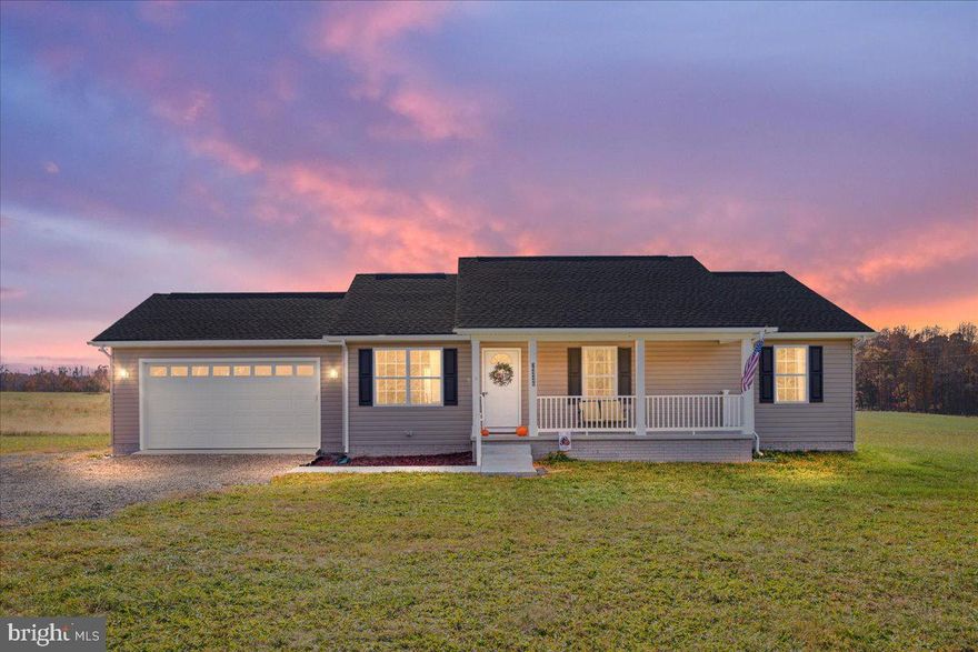 Modern Living Meets Country Charm – Your Perfect Home Awaits!

Why wait to build when you can move right into this better-than-new, beautifully designed 3-bedroom, 2-bath home, nestled on a flat and peaceful 2-acre lot? Built just 2 years ago, this home combines the sleek finishes of new construction with the warmth and comfort you're looking for.

Step inside and instantly feel at home with luxury vinyl flooring flowing throughout—both stylish and easy to maintain. The open-concept floor plan makes entertaining a breeze, with a bright, modern kitchen featuring upgraded stainless steel appliances and plenty of counter space, all seamlessly connected to the dining and living areas.

Each of the spacious bedrooms offers generous closet space and large windows that fill the rooms with natural light. The primary suite features a private bath with tasteful, modern finishes—your own relaxing retreat at the end of the day.

Love the outdoors? You’ll adore the covered back deck overlooking your private 2-acre lot—ideal for morning coffee, weekend BBQs, or watching the sunset. With this much space, you can create the backyard of your dreams—add a pool, garden, fire pit, or even a workshop.

Located in a quiet, convenient area and completely move-in ready, this home offers the rare chance to enjoy modern living with room to grow and roam.

Homes like this don’t last—schedule your tour today and fall in love with everything this 2-year-old gem has to offer!