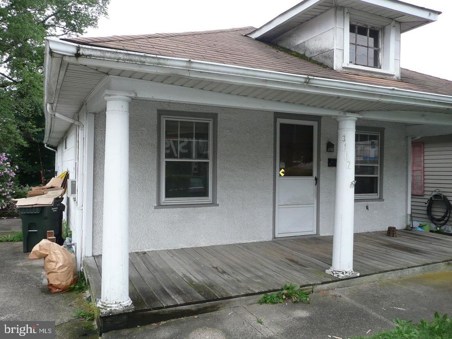 2 bedroom 1 bath single bungalow with full basement.  Needs work.  Being sold as-is.  Great investment property.  Has been rented for the last 50 years.    Public records show the address as 3121 but the mailing and physical address is 3117 Blair Mill Rd.