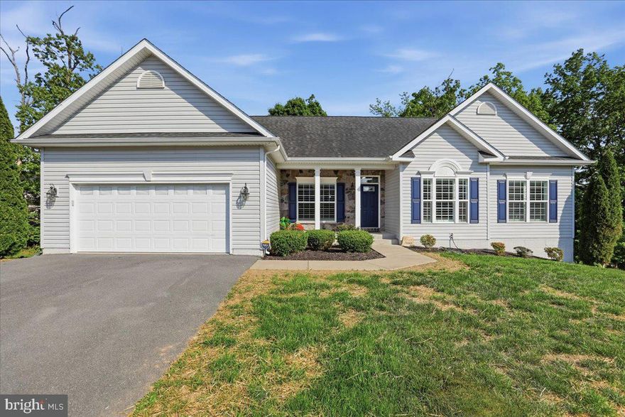 Welcome home to this gorgeous rancher with a fully finished basement located in the highly sought after, amenity rich community of Brookefield on the Potomac!  This home offers more than just well appointed luxury living space, you will enjoy all the amenities this community has to offer year round including:  a boat ramp for deep water Potomac River access, walking path, play fields, basketball courts, river views and a private pavilion for homeowner's and their guests. The inside is as beautiful as the outside. Stepping into this beautifully maintained, well appointed ranch home offering over 3,400 finished square feet you will find the main level boasts an open-concept layout with gleaming hardwood floors throughout the foyer, main living, and dining areas, including brand new hardwood floors in the home office on the main level.  The main level also boasts new plantation shutters throughout. The airy gourmet kitchen is complete with brand new granite countertops, brand new tile backsplash, brand new GE Appliances added less than 6 months ago,  a large breakfast bar, ample counter and cabinet space, a fantastic pantry, and generous table space.  This home offers all three of the large bedrooms on the main level, with 2.5 baths on the main level as well. The primary suite is oversized, complete with a sitting area and tray ceilings. The primary ensuite features brand new granite counter tops and a newly remodeled walk in tile shower.  The fully finished basement is HUGE and  has endless opportunities for multi-generational living, play area, with an additional work out room, and additional storage place. The lower level also features an efficiency kitchen with brand new tile backsplash, full bath, and brand new flooring. Outside, unwind on your expansive wooden deck, nestled among mature trees—ideal for morning coffee or evening gatherings. As if this wasn't enough, this home offers several new items and upgrades including: an AMANA 5-ton HVAC with high efficiency air cleaner added in February and a  brand new upgraded water heater added in February! All of this while being conveniently located minutes away from all major commuter routes, fine dining, and shopping!