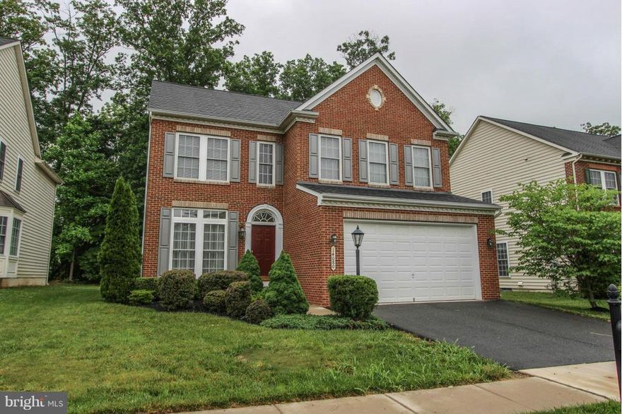 Gorgeous Brick Front 4BR/3.5BA,  2 Car Garage home!  Open floor plan with two story family room.  Spacious kitchen features an island, 42 inch cabinets  and tons of storage. 1st floor library features built in cabinets and french doors.  Bright MBA with separate tub and shower.  Great neighborhood amenities including pool and playground. Close to close to restaurants, shopping and a movie theatre!