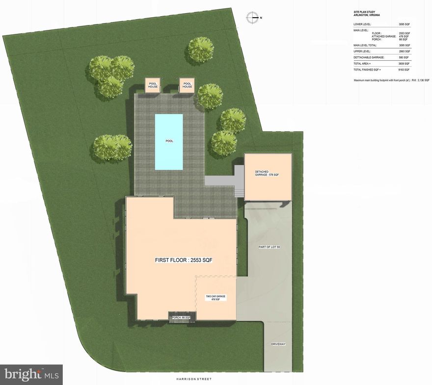 Once in a lifetime opportunity to custom-build your dream estate on 1/2 acres in one of Arlington's most coveted neighborhoods for its walkability mature trees, beautiful homes, and top schools. The site can accommodate a 10,000+ square foot residence with a detached garage, an in-ground pool with pool house, sport/tennis court, and space left over for lawn and landscaping. The bedroom/bathroom count, home size, and optional structures are up to the buyer and final cost will reflect buyer's custom decisions. <BR><BR> The home will be built by McMullin Homes, a custom home builder in Arlington, recently featured on the cover of Arlington Magazine. The owner, James McMullin, is a 3rd generation builder who lives in Arlington's nearby Bluemont neighborhood with his wife and five children. <BR><BR> AN EXCEPTIONAL COMMUNITY: An exceptionally walkable community! Walk into charming Westover Village featuring a specialty grocery store and sandwich/pizza shop, The Italian Store, locally owned Ayers Variety and Hardware, Westover Market Beer Garden, Trade Roots Coffee Shop, Toby’s Ice Cream, Westover Library, weekly Westover Farmers Market (every Sunday), and a variety of excellent restaurants. Outdoor enthusiasts will love the proximity to three fantastic parks—Lacey Woods Park, Westover Park, and Bon Air Park and Rose Garden—offering courts, open spaces, and picturesque nature trails. The nearby award-winning trail system, including the Custis, Four Mile Run, and W&OD trails, provides miles of paved paths for biking and walking. Located within the highly-rated school pyramid of Cardinal Elementary (walkable), Swanson Middle (walkable), and Yorktown High. Virginia Hospital Center is a 1/4 mile walk. <BR><BR> ***PLEASE READ: The land acquisition cost is $1,800,000 and the construction cost will be based on the final build as determined by the buyer, which is expected to be at least $1,400,000. The buyer will work with the builder on a Cost-Plus basis on a custom-built home. Buyers are encouraged to work with Lee Design Studios, a full-service end-to-end architecture and design firm but may work with their own builder-approved design firm. Examples of Lee Design Studios custom home portfolio is available in the Documents section of MLS or by request from the listing agent.*** <BR><BR> EXISTING HOME IS TENANT-OCCUPIED. DO NOT WALK THE LOT WITHOUT APPROVAL.