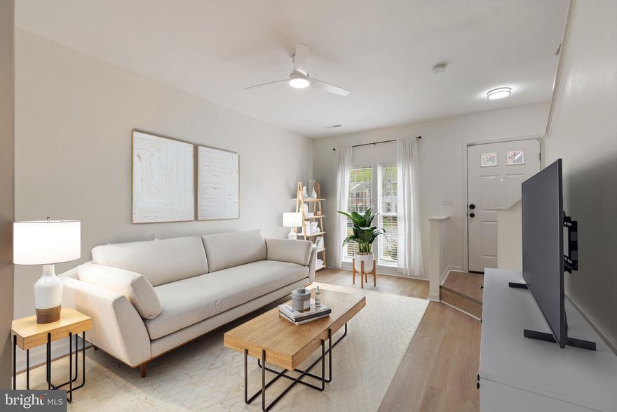 Welcome to your dream townhome in the highly desirable Ashland Community! This beautifully updated 2-bedroom, 2.5-bath home offers approximately 1,700 square feet of thoughtfully designed living space across three levels, perfect for modern living. Nestled in a family-friendly neighborhood renowned for its top-rated schools, this home combines convenience, amenities, style, and comfort in one unbeatable package with a Price Improvement!

Step inside to a bright entry that leads to an open-concept main level, featuring brand-new LVP flooring throughout. The spacious living room (or home office) is bathed in natural light, thanks to large windows that cast a warm glow across the space—perfect for relaxing or entertaining. Adjacent to the living area, seamlessly flows into a modern kitchen and dining area with sleek stainless steel appliances (including a newer fridge, gas stove, dishwasher, and new microwave). Crisp white cabinetry, ample counter space, and a window overlooking the backyard make this kitchen as functional as it is stylish! 

Upstairs, the second floor boasts a large family room with gas fireplace, 2nd floor deck, along with a updated full bathroom and a generously sized 2nd bedroom. The third floor is home to the primary bedroom suite, complete with XL walk-in closet and a beautifully updated full bathroom featuring LVP flooring, newly glazed tiles and modern fixtures. Both upstairs bathrooms have been refreshed with new flooring and contemporary touches, ensuring a spa-like experience. The primary suite has proper square footage to convert into 2 bedrooms on this floor, making this a 3 bedroom, 2.5 bath townhouse, providing potential instant equity!

The main level also offers a convenient laundry/pantry area with a newer washer and dryer, a half bath, and access to the backyard, where you’ll find a lovely Belgard Origins Mountain Mist paver patio—perfect for morning coffee or evening barbecues. Shed conveys! Exiting the back gate, you will find lots of community green space for playing &/or walking pups and a tot lot for the little ones!

This home has been meticulously updated with Sherwin Williams "Creamy" paint, new light fixtures, and hardware throughout, adding a modern flair to every room. The front landscaping has been recently revamped, enhancing the curb appeal of this charming Ashland townhome. With two assigned parking spaces right out front (10A & 10A) and endless visitor parking, convenience is at your fingertips.

Living in the Ashland Community means access to top-rated schools, nearby parks, and a welcoming neighborhood atmosphere, all while being just minutes from the vibrant amenities of Northern VA. Don’t miss your chance to own this move-in-ready gem in one of the area’s most sought-after communities—schedule your tour today!