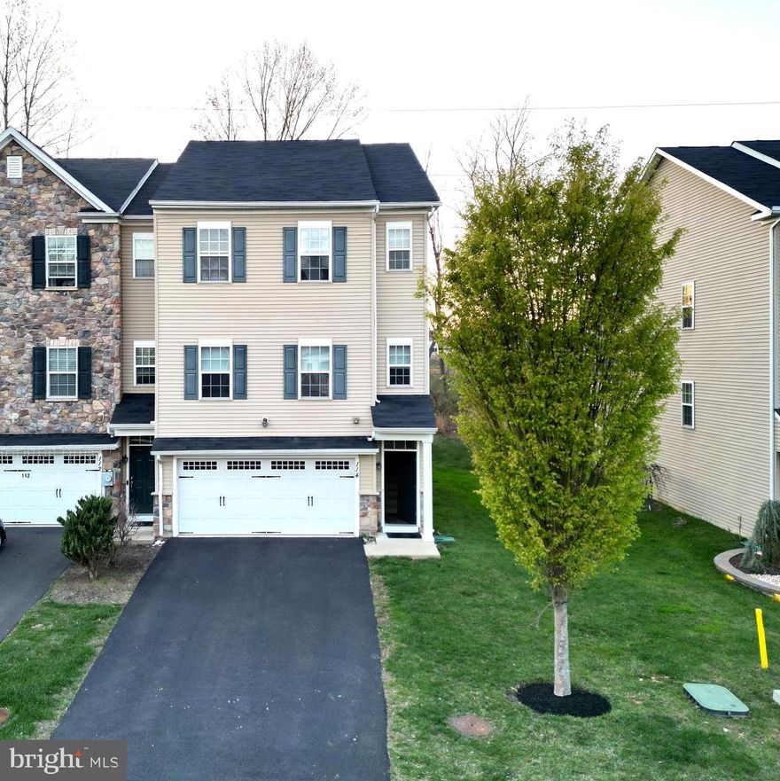 Updated Price!
Welcome to your next home at 114 Carters Mill! This beautiful move in ready end unit townhome is one of the largest homes in the Somerton Valley community. This home is a commuter's dream. It is close to Rt 1, Turnpike, 95 and Regional Rail (West Trenton Line). Offered to you by the original owners who thoughtfully had elected to extend the front and back of the house resulting in over 2500 sq feet of living space.  Home provides ample sunlight throughout the day. If you are looking for a easy living townhome, this one is it. The low HOA fee covers trash with lawn and road maintenance! Home has been professionally cleaned and is ready for you to move in :)
This home has 3 bedrooms, 3 full bathrooms and 1 half bath. Main floor has hardwood flooring throughout and rest of the home has carpet. Main floor has an open floor layout with hardwood flooring throughout and ceramic tiles in the powder room. Kitchen has upgraded stainless steel GE appliances and granite countertop. If you are a chef, you will really enjoy the powerful upgraded gas range exhaust system. Adjoining the kitchen is a 20 ft x 8 ft rear deck to enjoy the sunset. 2nd floor has your primary bedroom with a walk in closet and en-suite full bathroom. You have the convenience of the washer dryer in the hallway closet. 2 large bedrooms and a full bath complete out the 2nd floor. The Recreational room/Basement has a full bathroom, walkout and garage access. 
Agent is related to the owner.