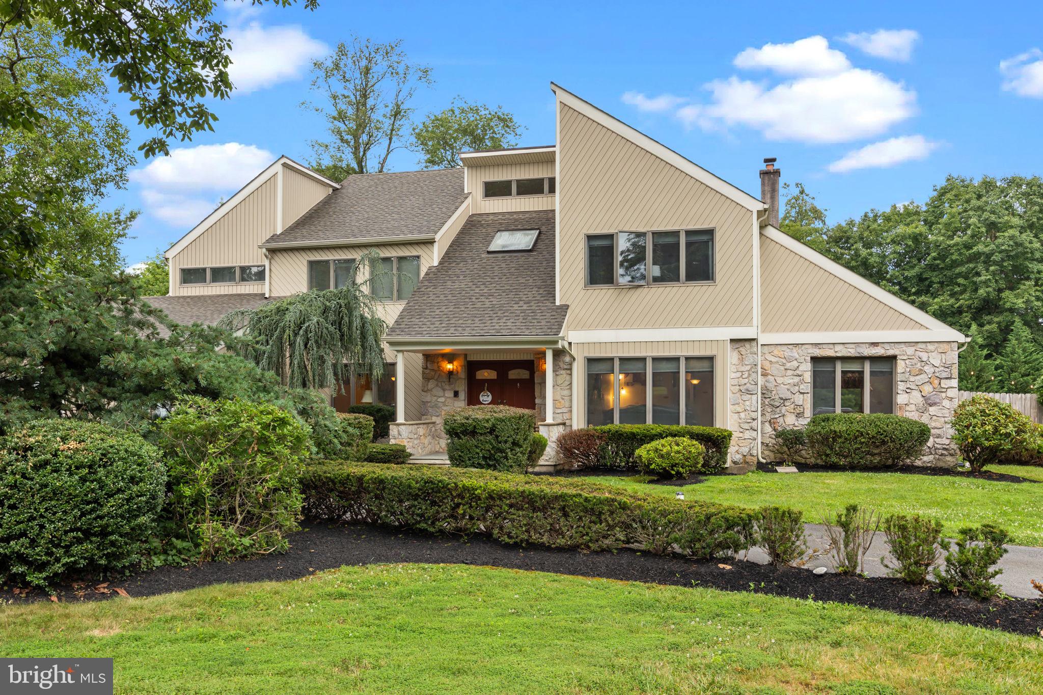 Welcome home to this incredible 4 bedroom home with amazing backyard pool, located in the highly desirable Makefield Ridge community of Yardley. Boasting over 3700 sq ft of versatile living space and set on an acre of land, this home offers the perfect blend of style and comfort with functionality. An impressive loop driveway guides you to the front entrance, where radiant sunshine welcomes you into the grand foyer adorned with soaring ceilings and a striking statement chandelier. Your foyer is flanked by a formal dining room on your left and a spacious living room that is filled with natural light from large windows and adjoins a versatile bonus room—perfect for a cozy sitting area or playroom. Continue to your beautiful eat-in kitchen designed for culinary enthusiasts, featuring a large center island for added counter space, upgraded countertops, sleek stainless steel appliances, stylish tile backsplash, ample cabinet space and sliding door access to your backyard deck for seamless indoor/outdoor entertainment! The attached laundry room features a large pantry closet for the highly sought after added food storage and convenient access to both your attached garage and backyard. Just off the kitchen, the inviting family room is ideal for relaxing with family and friends, showcasing a cozy wood-burning fireplace, a built-in wet bar and direct access to your covered outdoor patio! A convenient coat closet and powder room complete this floor. Upstairs, you'll find four spacious bedrooms, all with plush carpeting and recessed lighting and a full hallway bathroom featuring a dual sink vanity and tub/shower combo with sliding glass doors. The luxurious primary suite is a true retreat, complete with a sitting area, updated private terrace overlooking your tranquil backyard, walk-in closet, built-in marble countertop vanity area with sink, and a spa-like ensuite bathroom featuring both a soaking tub and stall shower to suit every preference! Your fully finished basement expands your living space and offers a separate room ideal for a home office, game room or even gym! An additional unfinished section offers added storage. Step outside to your private, tree-lined backyard oasis—an enchanting outdoor retreat surrounded by lush, mature landscaping that offers both beauty and seclusion. Take a refreshing dip in your fiberglass in-ground pool or unwind beneath the charming gazebo. Savor your morning coffee on the low-maintenance Trex deck and enjoy effortless outdoor dining under your spacious covered patio—perfect for entertaining or relaxing in style all year round. Additional upgrades include two-zone heating and air conditioning, NEW roof, NEW Trex Deck, NEW pool system, and a spacious 3-car garage! Ideally located close to a variety of shopping and restaurants and Yardley Boro offering the canal path for outdoor adventures yet near I 295 and the Yardley Train station for easy commuting! Pennsbury school district too! Don’t miss your opportunity to tour this beautiful home! **Seller is also including a one-year home warranty to the future buyer**