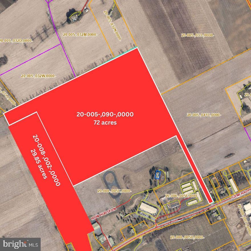 This incredible property offers diverse agricultural, residential, business, commercial, and industrial opportunities. Spread over 101.85 acres on two parcels, with frontage on Route 322, this location is a true powerhouse for visibility and growth. This prime agricultural land is ready for a vision. With its unique zoning classification, this property allows for many principal and conditional uses. The front lot with road frontage (29.85ac) is partially zoned commercial-industrial (front ⅓ of the lot) and the back section is zoned Agricultural. The entire second parcel (72 ac) is zoned agricultural. This property occupies a prime logistical location at the heart of Pennsylvania, with direct connections from Route 322 to Interstates 80 and 99—key arteries for coast-to-coast and regional trade. Its central position in the state places it at the nexus of rail lines and roadways, perfectly suited for distribution, logistics, or national operations. Close to University Park Airport and the Harrisburg International Airport, and within a few hours’ drive to other major airports such as Philadelphia, Newark, JFK and Baltimore, to name a few.

This listing is being sold individually or as a package with PACE2516898. 
For the combined offering see PACE2516292.