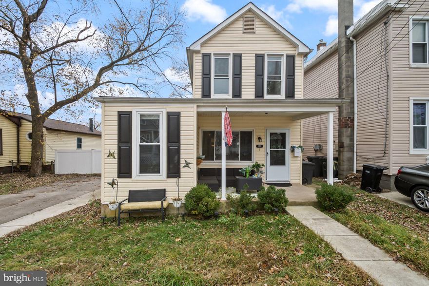 Beautifully renovated 5BR/2BA expanded cottage located on a quiet street.  Make your way to the covered front porch and open the door into a home filled with natural light, luxury flooring, recessed lighting, and a warm color palette.  The main floor offers an open concept living room and dining room, and an open floor plan in the breakfast room and kitchen.  The kitchen features plenty of cabinets finished with crown moldings, sleek granite countertops with a subway tiled backsplash, stainless steel appliances, and a deep stainless sink under a window. Completing the main floor is a mudroom/laundry room, a full bath with a vessel sink, and two the five bedrooms.  On the carpeted second floor are two sizable secondary bedrooms, a larger primary bedroom, and a full bath. From the mudroom, step outside to a yard filled with green space, a large barn style shed, and so many possibilities.  This home is move-in ready with so much to offer new homeowners and is located nearby shopping, restaurants, and commuter routes.