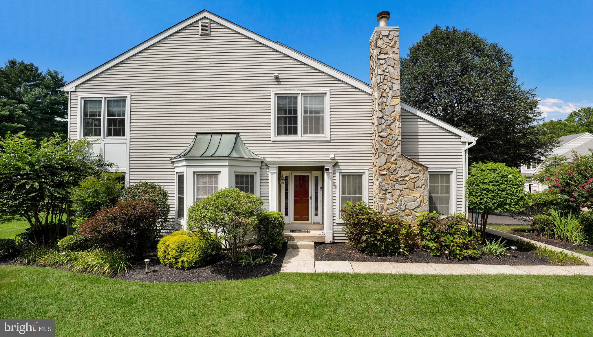 Welcome to this lovely 3-bedroom, 2.5-bath end-unit townhome located in the sought-after Greens of Doylestown. A charming side entrance leads into the foyer with ceramic tile flooring. To the right, you'll find a sunken family room featuring a cozy gas fireplace and carpeted —perfect for relaxing evenings. To the left, the updated eat-in kitchen boasts granite countertops and modern stainless-steel appliances. The living and dining rooms feature beautiful luxury laminate hardwood flooring, creating a warm and inviting space for everyday living and entertaining. A recently remodeled powder room and a one-car garage with inside access complete the main level. Upstairs, the spacious primary suite includes a full bath with double vanity, walk-in shower, and a relaxing soaking tub. Two additional nicely sized bedrooms, a full hall bath, and second-floor laundry offer comfort and convenience. The unfinished basement provides plenty of space for storage or future finishing potential. Step outside to enjoy the beautifully maintained landscaping with mature plantings and a private deck—easily accessed from the living room—for enjoying peaceful evenings outdoors. Additional highlights include NEW HVAC, replacement windows throughout and a prime end-unit location offering added privacy and natural light. This well-maintained home is ready for you to move right in!