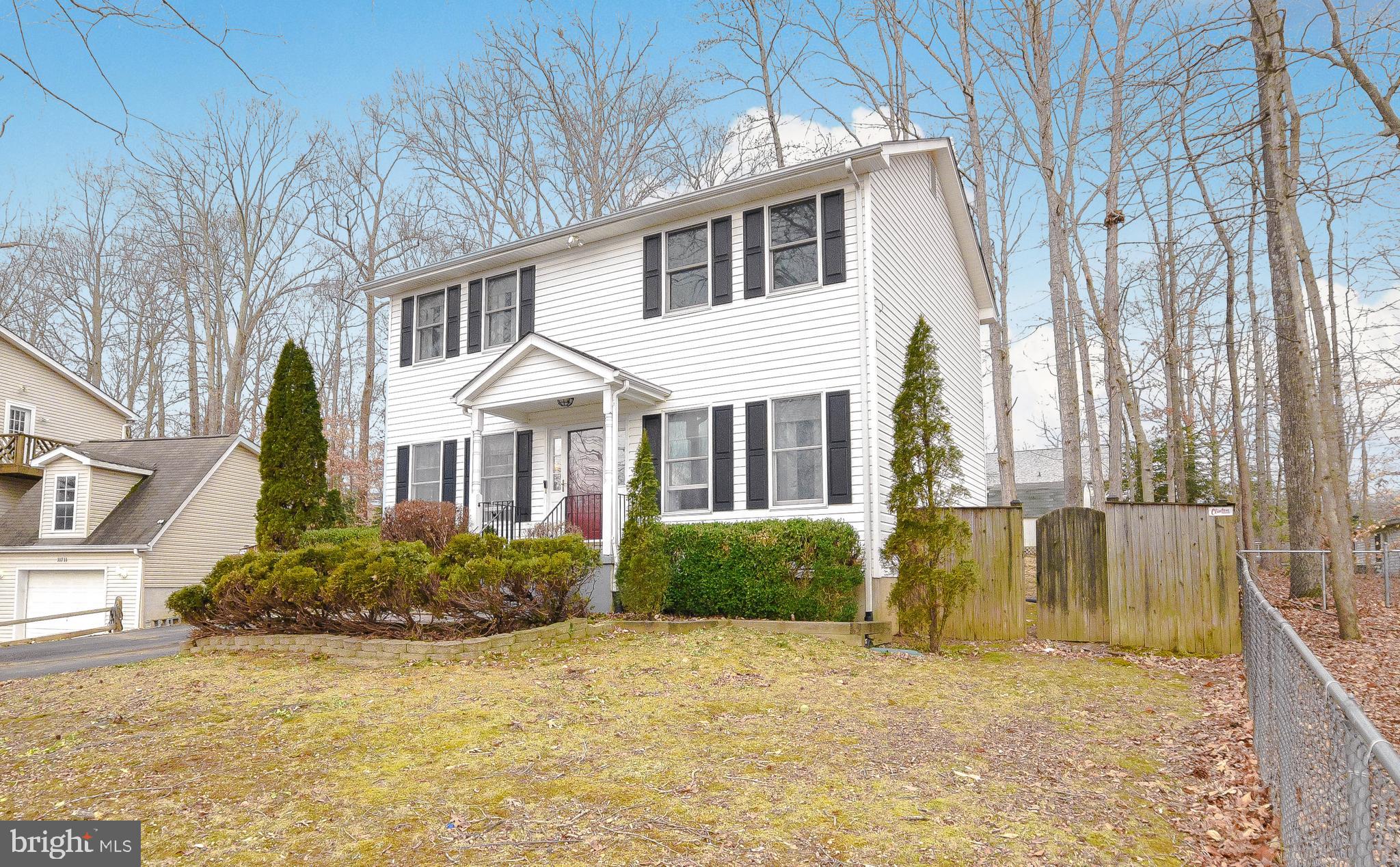 Welcome Home! This charming 3 bed/ 2.5 bath colonial is a must see! Updated kitchen with stainless steel appliances including a double oven and granite countertops. Pergo flooring and pellet stove with a large fenced back yard (fencing repairs are currently being completed) deck and fire pit for entertaining. Energy efficient HVAC, smart thermostat, wall installed entertainment center, newer roof and sealed driveway are just a few of the bonuses this home offers.