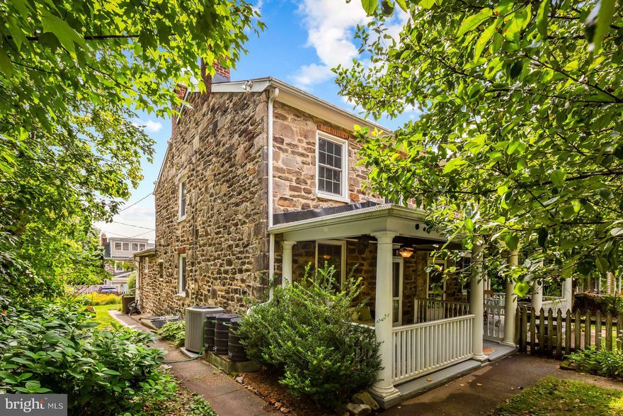 This property did not go on the active market. Stone Hill charmer! The main level has an open living and dining room with wood burning fireplace, updated full bath and very large eat-in kitchen with cathedral ceilings, skylight and tons of counter space. The second floor has two bedrooms, walk-in closet, full bath. The third floor is accessed through the second bedroom opening up to a spacious bedroom. The basement is accessed through the house and via an exterior full sized door. The basement has high ceilings and the utilities and laundry are there. The house has central AC everywhere except in the third floor bedroom. Excellent location at the top of Stone Hill. Beautiful fenced gardens surround this special home.