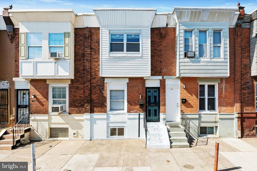 Charming 3-bedroom, 1 bathroom row home located in the Harrowgate section of Northeast Philadelphia. First floor features a bright combined living room and dining room, kitchen with great potential, and rear access to a gated yard-perfect for outdoor enjoyment. Second floor offers three spacious bedrooms with ample closet space and a full bathroom. Hardwood floors throughout and freshly painted interior provide a clean, move in ready feel. Full basement offers plenty of storage along with washer machine. Perfect opportunity for investors with strong rental potential, as well as owner occupants. Don't miss this one! 
Please note some images may include virtual or AI enhancements.