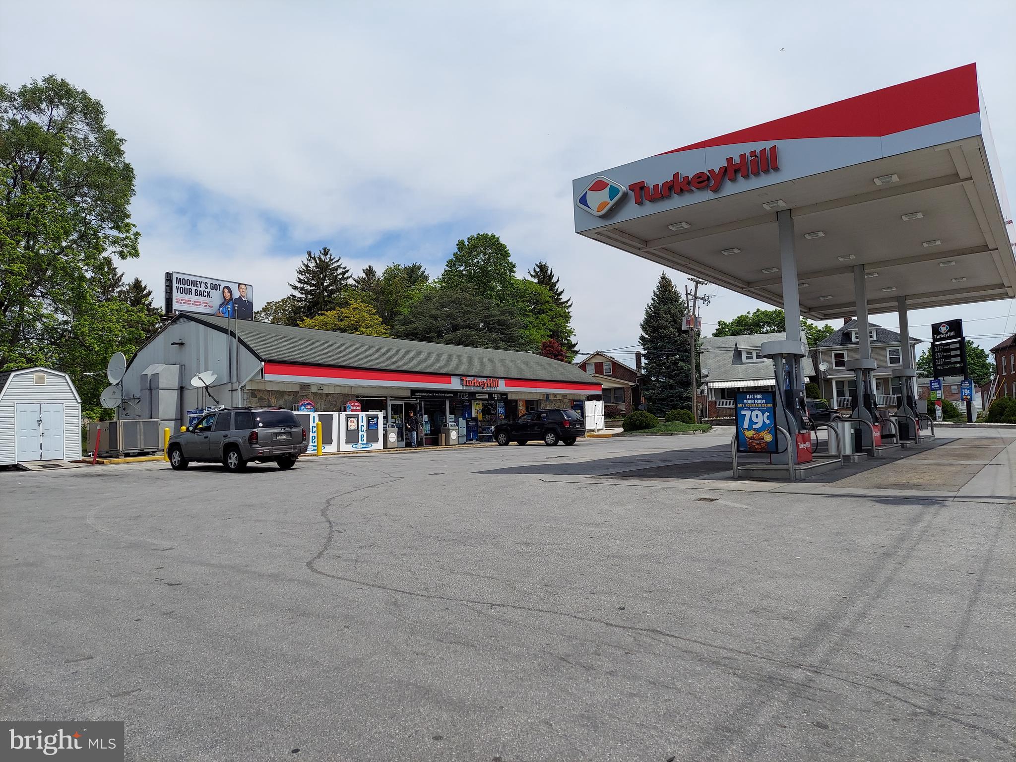 Investment property with long term lease with Turkey Hill gas station/convenience store. Yearly rent is $84,000 NNN. Located in McSherrystown Borough. Turkey Hill will be doing a major gasoline upgrade going from three dispensers to eight dispensers. This will be a $1.2 million dollar plus major upgrade. The total gas operation, parking lot, landscaping, signage etc. will be upgraded. This is a prime piece of commercial real estate and one of the best stores Turkey Hill has. This is a fantastic opportunity for an investor. Parking is currently for 19 spaes, but will be 27 with expansion. The taxes showing here in Bright is only showing for one of the parcels. Bright does not allow to put both 633 and 639 Main Street Properties in combined, so when it pulls taxes it pulls only the one parcel. The acreage showing is for both parcels. .63+.25=.88 acres. Turkey Hill has a first right of refusal on the sale of the property.