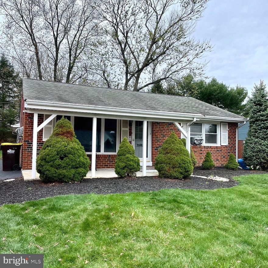 This charming brick rancher offers a perfect blend of classic design & comfort.   With 3 cozy bedrooms and 1 bath, the layout is both functional & inviting. The covered front porch is a great spot to relax and enjoy the outdoors. Enter the home into a large living room with a beautiful picture window & a coat closet. In addition, you will find a spacious kitchen that provides ample storage and counter space. Cabinetry is solid oak wood featuring two pantry cabinets on either side of the refrigerator with pull out drawers.  Kitchen also features a gas range,  a dishwasher & a lazy susan corner cabinet. The dining room is conveniently open to the kitchen which makes it ideal for family meals and gatherings. The large family room is a standout feature with a brick fireplace that adds warmth & character to the space along with a built in bar at the rear of the room. The home sits on a partially fenced yard offering plenty of room for outdoor activities.  The exterior of the family room on the back of the house is siding. There are some single hung replacement windows throughout the house. Not all windows were replaced.  Home has pull down stairs to the attic with some plywood boards placed for storage.  There is a shed in the rear yard. Electric is in place for a generator at rear side of home. This home is bursting with potential and offers a fantastic opportunity for those looking to put their personal touch on a property. While it's in need of some TLC, its the perfect canvas for your vision of home. Don't miss this chance to create the home of your dreams.