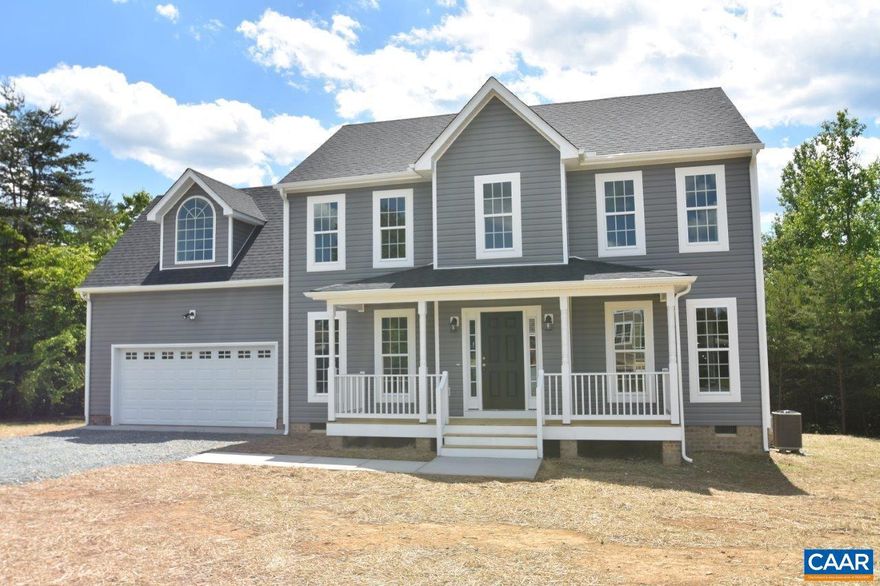 PRESOLD!! Customized for the buyer. Upgrades include Sideload garage with opener, box window in the breakfast nook, two extra windows and an extra ceiling fan in the great room, stainless appliances, pull down attic stairs with storage trusses, extra LED flush mount light in the sitting room, ceiling fans in all bedrooms, 2 zone HVAC units, double bowl vanity in the master bathroom, oversized 42" tub shower combo in the hall bath, elongated toilets in the master and half bath, 5' shower in the master bath, 2'x5' kitchen island, 42" wall cabinets in the kitchen, granite countertops in the kitchen and luxury vinyl plank flooring throughout the entire first floor.  Photos are similar.,Granite Counter,White Cabinets