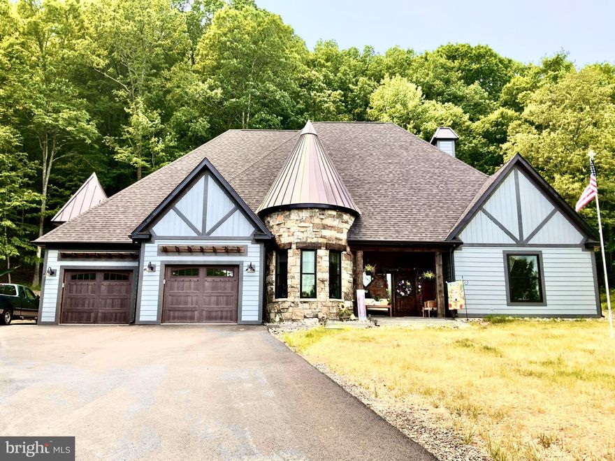 Built in 2020, this is the one you have been waiting for.   Located in a quiet cul-de-sac in lovely Lakewood. This home has that unique architecture that always catches your eye. Especially that stone turret with copper accents, but inside find a comfortable, modern open floor plan. Everything you will need is located on the main level.  The great room features cathedral ceilings and a massive stone gas fireplace. The kitchen is beautiful and has stainless steel appliances as well as a walk in pantry not to mention the quality of the cabinets and counters. Don’t delay get preapproved and take a look