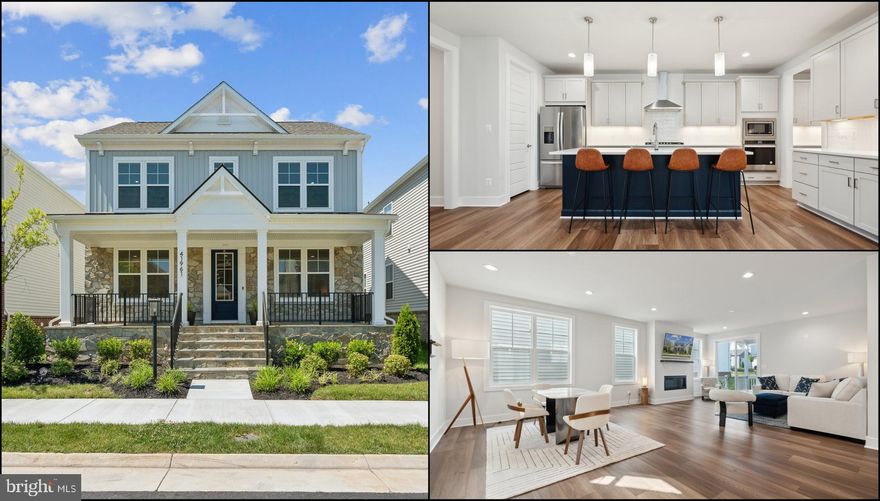 Nestled within the amenity-rich community of Brambleton, this exceptional North East facing five-bedroom, four-and-a-half-bathroom residence epitomizes contemporary luxury living. Boasting an open living concept that seamlessly integrates the family room, dining room, and kitchen, this home offers a spacious and inviting environment for both everyday living and entertaining. The heart of the home is the gourmet kitchen, adorned with Calcutta Quartz counters, upgraded appliances, cabinets, and under-cabinet lighting. The adjacent upgraded butler’s pantry provides additional storage and prep space, perfect for entertaining guests. The charming family room features an upgraded fireplace option that adds warmth to the space. The main level also features a formal living room, office, and dining area. The primary bedroom features a tray ceiling and spacious walk-in closet. The luxurious primary bathroom includes a frameless shower and rain shower head. The upper level features three additional bedrooms, two full bathrooms, and a laundry room. All bathrooms include updated quartz vanity top and floor to ceiling tiles. The spacious lower level features a recreation room, full bedroom, and bathroom. Step outside to discover the allure of outdoor living with both a full front porch, distinguishing this home from others in the neighborhood, and a covered back porch, perfect for al fresco dining and relaxation. The insulated and finished two car garage further enhances the home's appeal, offering built-in EV charger and Bluetooth/Wi-Fi connectivity for added convenience. Wonderful Brambleton Amenities include: Four outdoor swimming pools, tot lots, tennis courts, miles of paved walking trails, and more. Brambleton Town Center is minutes away with shopping, dining, One Life Fitness, and movie theatre.