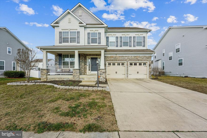 Elegant brick-front single-family home offering over 5,000 sq. ft. of finished living space in the desirable Gleneagles community. This home features 6 bedrooms and 5 full bathrooms, a covered front porch, two-story foyer, and hardwood flooring. The main level includes a bedroom suite with a walk-in closet and a private full bath with dual vanity, walk-in shower, and soaking tub—ideal for guests or multi-generational living. Formal dining room with ceramic flooring located off the foyer, perfect for entertaining.  An open-concept kitchen offers a large island, granite countertops, 42" cabinetry, corner pantry, and stainless-steel appliances, flowing into a warm-cozy family room with a fireplace and sunroom. Separate laundry room with washer and dryer.  The upper level features a versatile loft suitable for an office or relaxation area, 5 additional bedrooms—all with walk-in closets—and 3 full bathrooms.  The fully finished lower level includes a recreation room, kitchenette, two additional finished rooms ideal for use as, guest room, or flex spaces, a full bathroom, and ample storage.  Spacious Two-car garage.  This home offers a generous, well-designed layout with ample space throughout—Home is being sold AS-IS, and Seller will not make repairs or updates. Gleneagles community amenities include walking trails, swimming pool, clubhouse, playgrounds, and tennis and basketball courts.