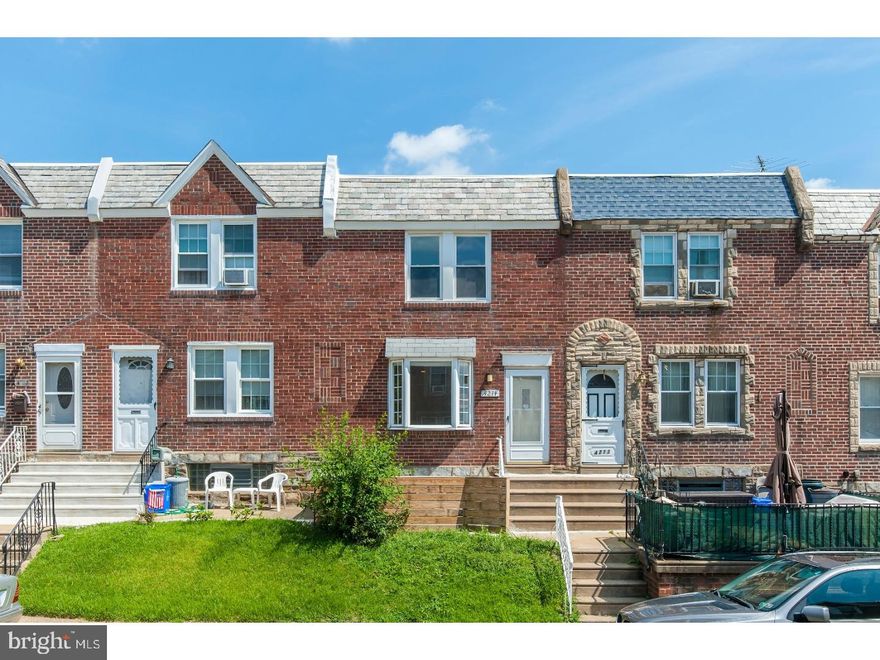 Newly renovated Mayfair gem. Property features open space concept, three good size bedrooms with new w/w carpet and a full beautifully renovated bathroom with porcelain tiles. New hardwood floor throughout the main level and brand new kitchen with ceramic tiles, granite countertops, subway tile back-splash, wood cabinets and new appliances. The kitchen also features a peninsula with extra cabinet space and room for sitting. Plenty of natural light throughout. Downstairs you will find a finished basement with ceramic tiles, great for an extra bedroom, game room, office or entertainment. Back of the house there is a parking space and a garage for storage or another extra parking. Front of the property you will find a private veranda which is great for a bbq or gatherings. New central air/heat and a new roof. Freshly painted throughout. Property is ready to unpack and move in. Only one block away from Frankford ave, close to major roads/highways, shopping centers and transportation.