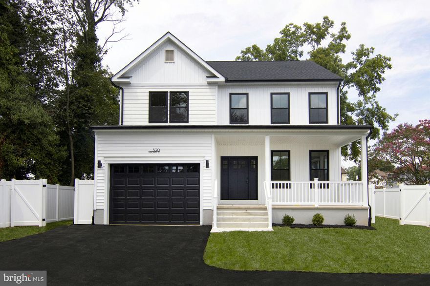 NEW CONSTRUCTION- EARLY BIRD INCENTIVE OF $10,000 TOWARD UPGRADES - Tucked away on quiet Mercer Ave, this gorgeous new build offers nearly 2,400 sq ft (plus a basement) of expertly designed living space, crafted with care and elevated with upscale finishes throughout. Featuring 4 spacious bedrooms, 2.5 designer bathrooms, and an open-concept layout, this home blends modern style with everyday functionality—all backed by a 10-year new home warranty for true peace of mind. Step onto the charming covered front porch, then into a dramatic two-story foyer with soaring ceilings and beautiful wide-plank luxury vinyl flooring that flows seamlessly throughout the first level. The main floor boasts 9-foot ceilings and an open, airy layout that makes everyday living and entertaining effortless. At the heart of the home, the stunning chef’s kitchen features modern white 42” cabinetry, sleek quartz countertops, a stylish tile backsplash, premium stainless steel appliance package, and an oversized center island with seating and storage. A bright breakfast area flows into the formal dining room and large family room, creating one cohesive, welcoming space. Need flexibility? The main level also includes a versatile bonus room (listed as “Study” in the floor plan)—ideal as a home office, playroom, or cozy den—plus a powder room and a mudroom with interior access from the attached garage. Upstairs, the luxurious primary suite offers a tranquil retreat with a tray ceiling, upgraded plush carpeting, dual closets, and a spa-inspired ensuite bath featuring dual quartz vanities, a fully tiled shower, a private water closet, and built-in linen storage. Three additional generously sized bedrooms each include ceiling fans, soft carpet, and ample closet space. The hall bath is anything but ordinary—featuring dual sinks, quartz countertops, modern tile floors, and a tiled tub/shower surround. A second-floor laundry room adds even more convenience right where you need it. The full basement features high ceilings, professional framing, and insulation—ready to be finished as an optional upgrade. Outside, enjoy a great backyard—perfect for pets, gatherings, or showcasing your landscaping. Located in one of Cherry Hill’s most desirable neighborhoods, you’ll enjoy easy access to shopping, dining, top-rated schools, and major roadways.📞 Contact the listing agent today to schedule your private tour and learn about upgrade options before it's too late! Estimated completion Spring 2026.