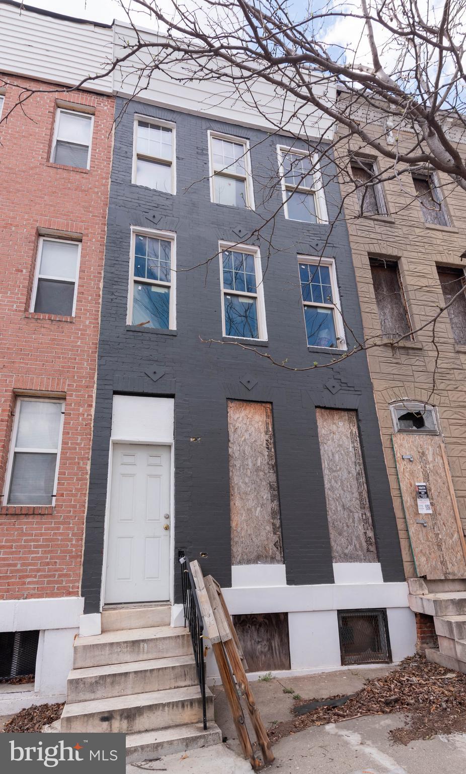 List price to be opening bid at online only auction. Online auction to be conducted on Auctioneers website. Bidding begins Friday, July 25th & ends Wednesday, July 30, 2025 at 12:00PM. Estate Sale: Renovation Opportunity – 4-Level Brick-Front Townhouse. Located in the well-established Franklin Square neighborhood, this 4-level brick-front townhouse presents a prime opportunity for investors or buyers looking to add value through renovation. Property Condition: This home requires a full renovation. The interior has been completely stripped down to the structural framework, with wall studs in place across the three above-ground levels. A blank canvas ready for your vision. Great potential in a sought-after Baltimore City location—bring your plans and transform this property into something special. Franklin Square: "is a nineteenth century rowhouse neighborhood developed along a strict grid pattern. Located in West Baltimore, it encompasses approximately twenty-four city blocks. A one square block public park, Franklin Square is a focal point for the area and provides a relaxing open space in the midst of a heavily urbanized area. The Franklin Square area is primarily significant as one of the most architecturally distinguished mid-nineteenth century rowhouse neighborhoods in Baltimore City. The areas centers on a 2 ½ acre square or public park which was donated to the City by the developers of surrounding housing to ensure a quality neighborhood and a successful real estate venture. This development procedure can be considered an early form of community planning in Baltimore. The rowhouse architecture built in Franklin Square epitomizes traditional Baltimore rowhouse architecture, which stresses a flatness and simplicity of brick facades and fine details to accentuate windows, doors and rooflines. Immediately surrounding Franklin Square are some of Baltimore's most distinguished rowhouse groupings or terraces, such as Waverly Terrace, Linden Place and Canby Place." (copied from https://chap.baltimorecity.gov/historic-districts/maps/franklinsquare)