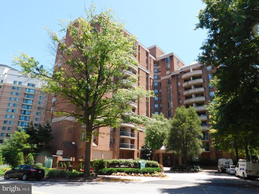 Bright and sunny 2 bedroom, 1 bath high rise condo at The Christopher, in downtown Bethesda, near Bethesda Metro, restaurants and shopping!   Hardwood floors in living room, washer and dryer in home.  Attractive building amenities, including outdoor pool, fitness room, etc.   This unit is at the end of the hallway, overlooking the outdoor pool!  1 parking space comes with property.  2+ year lease required.  No pets!  Move in fee and damage deposit required.