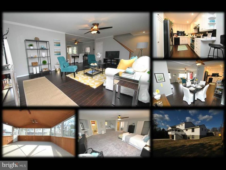 UPDATED & WELL MAINTAINED! FEATURES: PRIVATE OWNERS SUITE ON UPPER LVL W/2 WALK-INS,OWNERS BATH & LRG JETTED TUB,GORGEOUS NEW WOOD FLOORS THRU MAIN LVL,FULLY FINISHED LOWER LVL COULD BE USED AS IN-LAW SUITE OR RENTED AS SEPARATE LVNG AREA,3 SEASON SUN PORCH ADDITION (W/ELEC),UPDATED KITCHEN W/STAINLESS STEEL APPS,2 DRIVEWAYS & LARGE REAR CONCRETE PAD,PRIVATE FULLY FENCED IN REAR YARD W/POOL & MORE