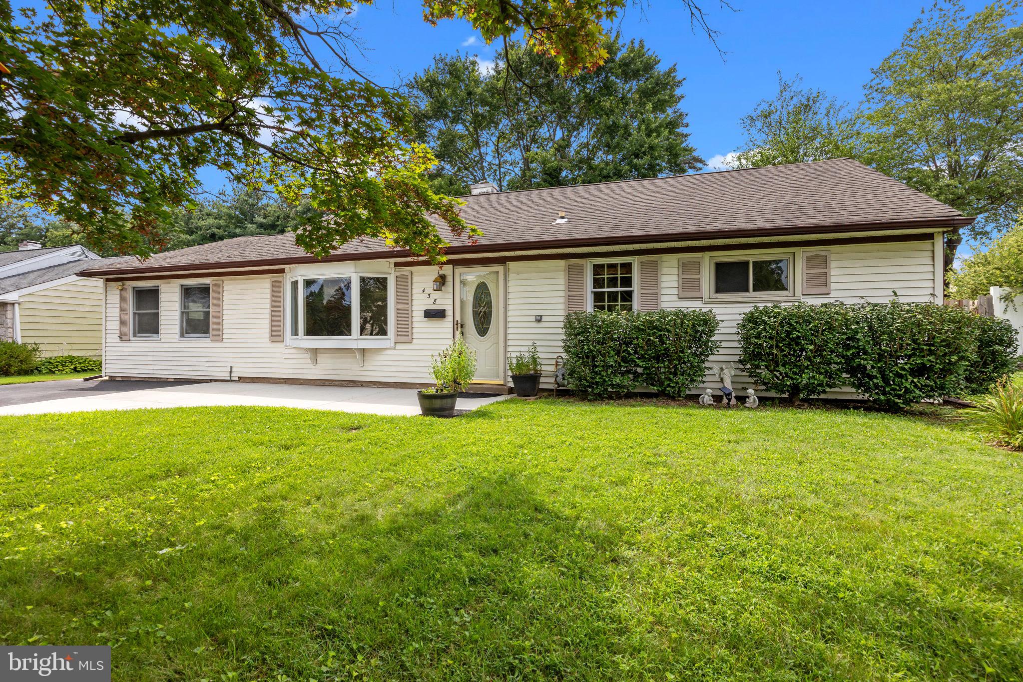 Open House is canceled due to multiple offers...Charming Ranch Home in the Heart of Warminster Township! Welcome to 438 Chestnut Road, a beautifully maintained ranch-style home offering the perfect blend of comfort, updates, and convenience—all on one level. Nestled in a warm and friendly neighborhood in Warminster Township, this 3 bedroom, 1 bath home is ideal for first-time buyers or anyone looking to downsize to easy one-floor living. Step inside to find an updated kitchen featuring granite countertops, a stylish glass mosaic tile backsplash, and a cozy breakfast nook that adds extra counter space and charm. The living room is highlighted by brand-new laminate flooring, creating a bright and welcoming atmosphere. A spacious family room offers beautiful hardwood floors, vaulted ceilings, and a wood stove set against a classic brick accent wall, perfect for relaxing evenings at home. Both the kitchen and family room open seamlessly into a four-season room filled with natural light. This versatile space is fully climate-controlled with a newer mini-split system and finished with elegant stamped concrete flooring. Step outside to enjoy a spacious, fully fenced backyard, ideal for entertaining, pets, or simply relaxing in your own private outdoor space. Additional upgrades include a newer gas furnace, a freshly paved driveway, a stamped concrete walkway, and a newly completed front patio, all enhancing both the curb appeal and functionality of the property. Located within walking distance to local amenities including grocery stores, shopping, and popular eateries, this home combines suburban charm with everyday convenience. 438 Chestnut Road is a must see for those seeking comfort, quality, and single level living in a welcoming community. Schedule your private tour today and see all of this wonderful home has to offer.