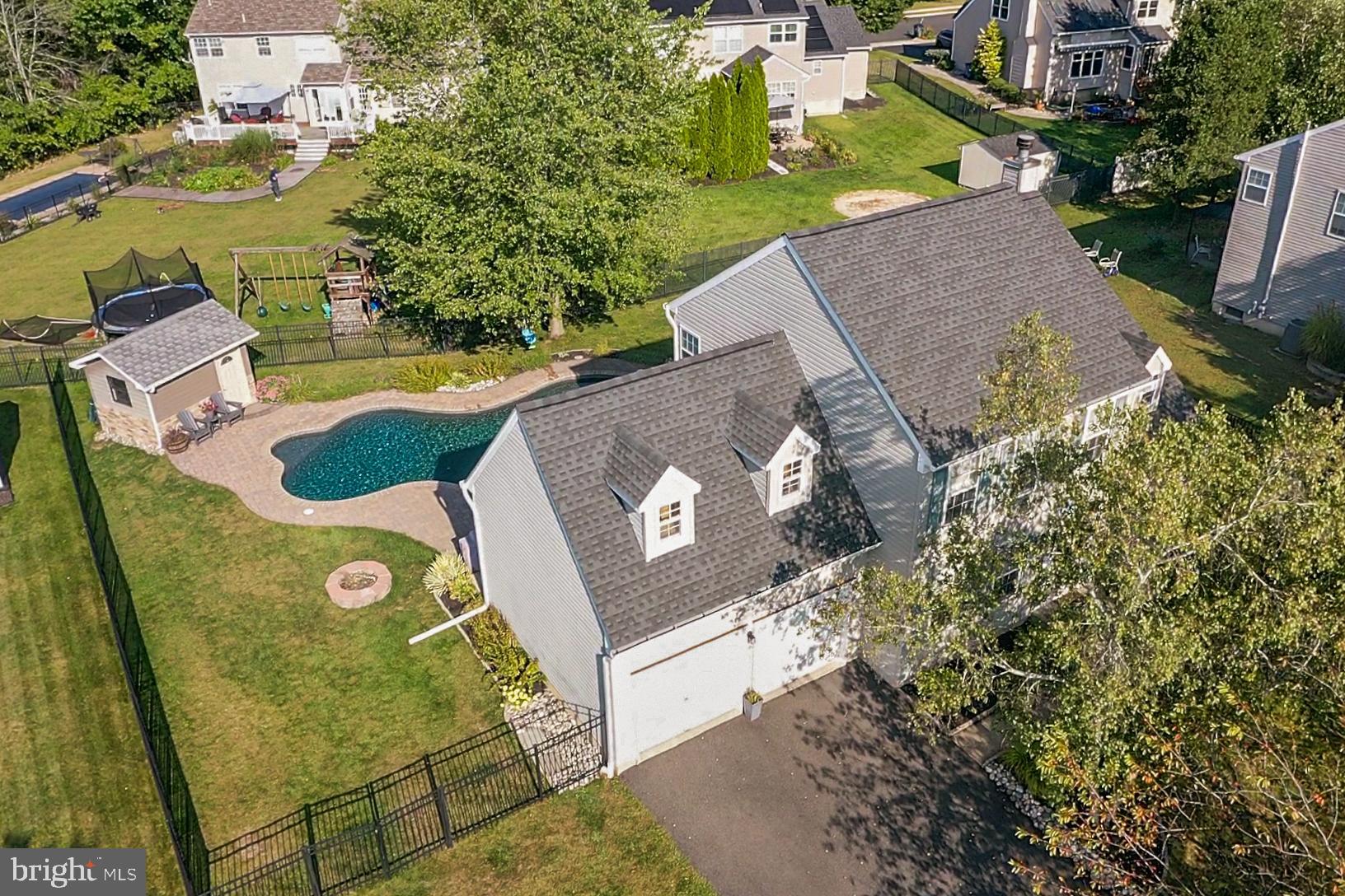 This is it—the home you've been waiting for! Tucked away in the sought-after Hunters Crossing neighborhood, this stunning 3-bedroom, 3.5-bath house is completely move-in ready. With a gorgeous in-ground pool, a fully finished basement, and a slew of recent upgrades, it’s a dream come true...so come take a look!
Step inside and you're greeted by a bright, open main floor. The spacious office and dining room off of the main entrance flow into a bright and upgraded kitchen, complete with stainless steel appliances, a large island, pantry as well as ample counter space. Just off the kitchen, the living room features a striking stone fireplace and overlooks your private backyard oasis.
Downstairs, the possibilities are endless in the finished basement. It’s the perfect place to entertain, with a full bathroom, a bar area, and plenty of room for a media room or play area. Also included in the basement is a large storage area that can be finished, or used as storage!
Upstairs, the primary bedroom is a true retreat. The recently expanded en-suite bathroom boasts a walk-in closet as well as walk-in shower and double vanity, creating a spa-like feel...sure to impress everyone who sees it! Two additional bedrooms, a convenient second-floor laundry room, and a beautifully updated hall bath complete the interior.
But the real showstopper is the backyard! An E.P. Henry patio surrounds a custom B&B gunite pool—a six-foot deep chlorine beauty with a sprawling sundeck and multiple sun benches. A charming pool house finishes off the space, making it a true outdoor sanctuary.
With easy access to major routes including 309, 663, 313, 476, and Allentown Road, this home offers both a peaceful escape and convenient access to everything you need. DON'T WAIT...make sure to schedule your showing today before it's too late!