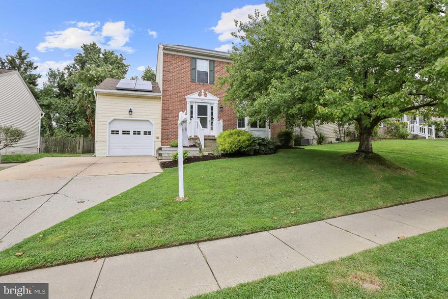 You've been waiting for the perfect home to hit the market and finally, it's here! This delightful 3 bedroom 3.5 bath colonial offers an updated look to a traditional floor plan.  Lovely hardwood floors anchor the oversized living room with a large bow window and usher you into the formal dining room.  An updated kitchen offers solid surface counters, a beautiful tile backsplash, stainless appliances and overlooks the family room with vaulted ceilings and a cozy fireplace. The upper level offers 2 nicely sized bedrooms with a shared hall bath and a primary bedroom large enough for that California King you've always wanted.  A  walk-in closet and an updated en suite complete this level. Downstairs you'll find a recreation room; perfect for Thursday night football, Saturday night sleepovers, or Wednesday night book club,  a full bath, laundry area and a plethora of utility room/storage space.  A single car garage, fully fenced back yard with charming deck and patio, professional landscaping, fresh paint, new carpet and solar panels that really do save you money - you can't go wrong in choosing 4411 Necker Avenue as your next home.
