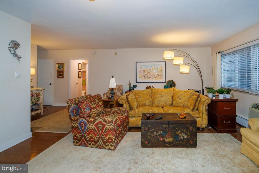 Rare opportunity to own a two-bedroom Co-op at Penn Center House with TWO BATHROOMS at a very reasonable price for the Rittenhouse/Logan neighborhoods. This home is a combination of two original units including a large one-bedroom, and a junior one-bedroom. The home has large scale rooms, ample windows and it faces south for great light. There are two entrances that lead into a large open living room with a dining room area. The kitchen is opposite the dining room, and it has been fully renovated with quartz countertops, stainless steel appliances and custom contemporary white cabinets. The original second kitchen has been converted into an office, laundry, and storage room. One of the bathrooms was fully renovated with a stall shower and framed glass doors. The second bathroom has partially updated. There are a lot of closets and storage spaces, including two large walk-in storage closets. The monthly co-op fee includes heat, air conditioning, electricity, water, basic cable, real estate taxes and building maintenance service. Owners praise the maintenance staff, which does nearly all the repair work within owner’s units. The building has 24-hour access control, a door attendant, on-site 24-hour maintenance staff, management office, fitness center, community room, library, roof-top deck, guest suites and common laundry room. The fitness center has an annual fee of just $125. There is an on-site parking garage available  for $145 per month, which is one of the best deals in Center City. The Penn Center House is located just a few blocks off Rittenhouse Square, which has some of the best restaurants, shopping, and nightlife in the city. Trader Joe’s is a 2 block walk and Giant grocery store is 4 blocks. There are many public transportation options within a few blocks. The Suburban train station is a block from the building and Amtrak’s 30th Street Station is just a few blocks walk. There are multiple bus routes within a block of the building. The Schuylkill River trail, museums, University of Pennsylvania, Drexel University and Children’s Hospital are all within easy walking distance.