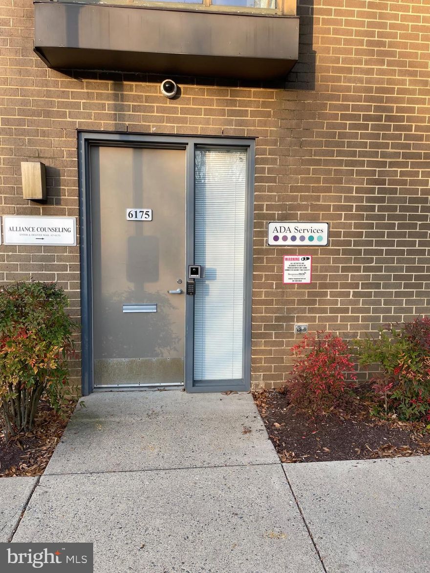 6175 Executive Blvd Rockville MD 20852 Therapist Offices for Lease

This Suite is currently leased to Individual Therapists and there are 2 Fulltime Offices Available and 1 Part-Time Office Available for Lease. 
Total Approx 930 SF.
$795/mo Large Therapist Fully Furnished Office (Windowed)  Approx 140 Sf
$650/mo Medium Therapist Fully Furnished Interior Office  Approx 120 SF
$399/mo Small Therapist Fully Furnished Office (Windowed) (Part-time Office-Tues/Wed/Fri/Sat/Sun) Approx 110 SF
Tenant Responsible for Utilities/Water/Janitorial

Features of 6175 Executive Blvd:
Beautiful One Level First Floor Walk-in Entrance Office Condo with many upgrades
Spacious Furnished Shared Reception Area
New Shared Kitchenette
Private Bathroom
5 Offices (All 5 Main Level)
Upgraded energy efficient lighting and ceiling tiles
Lots of Natural Light with Oversized Windows that can open for fresh air
HVAC System with multiple Zones for ideal temperature environment
$57,000 in Renovation Upgrades has already been invested in this property
Security System
Carpet and Tile
Easy Street Level Park and Walk-in Entrance
Free Parking
Walking distance to Pike and Rose Retail Center and Metro
Owner willing to Sell 6177 (6175 & 6177) Unit in combination with Units and/or 6179, 6181
and 6183