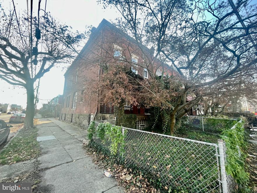 Welcome to this end-unit charmer that is just waiting to be revived! This home has great character and great bones! With high ceilings, original hardwood floors (which most are in really good shape), stained glass windows, pocket doors, original wood doors and wains coating, an original mantle, etc. you will be off to a great start! Walk into the house and enter into the foyer. The living room will be to your left, then enter in the dining room, breakfast room, then the kitchen and a half bath. The rear yard is spacious and inviting, then access to the garage is just a few steps away. The upstairs offers 4 nicely sized bedrooms, high ceilings , linen closets and a hall bath. The basement extends the length of the house and can easily be finished. This is a great opportunity to renovate the home of your dreams and customize it the way you see fit... come and make this home yours!!!